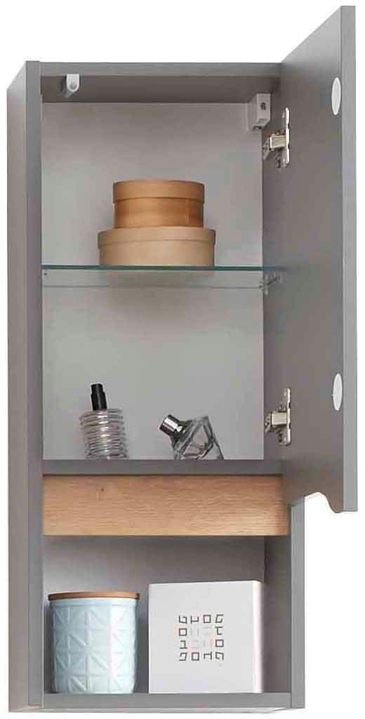 Saphir Badmöbel-Set »Quickset 5-teilig, Keramik-Aufsatzbecken und LED-Spiegelschrank« 8 Stk. tlg.