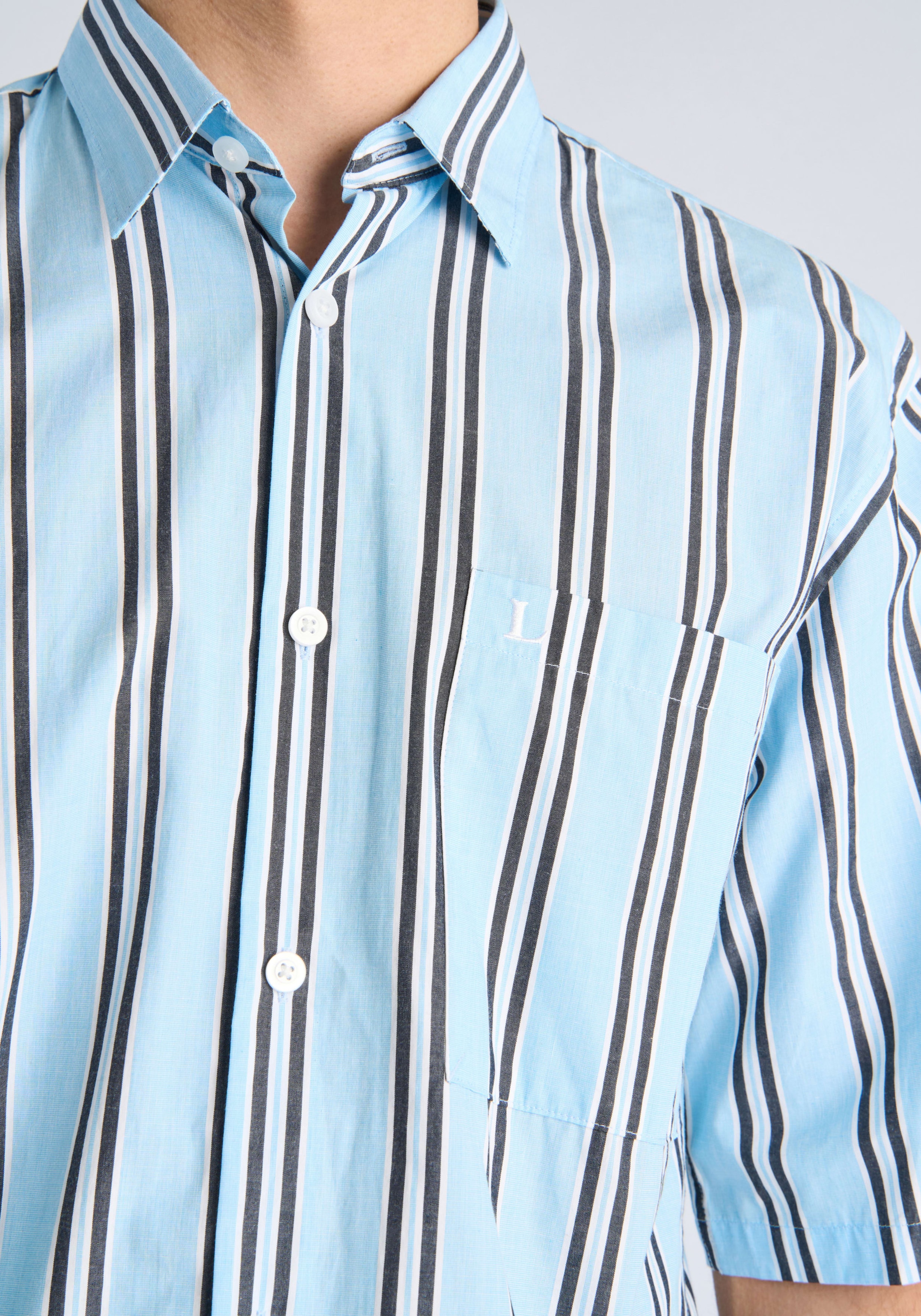 LINDBERGH Streifenhemd mit Hemdkragen und Knopfleiste / relaxed fit