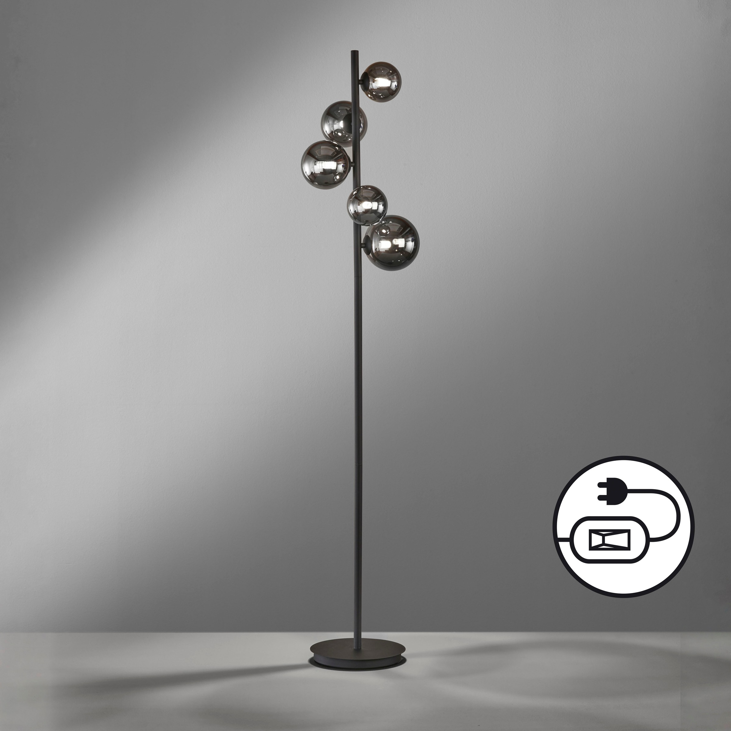 FISCHER & HONSEL Stehlampe »Bala«, 5 flammig, Leuchtmittel G9 | LED wechselbar, langlebige LED