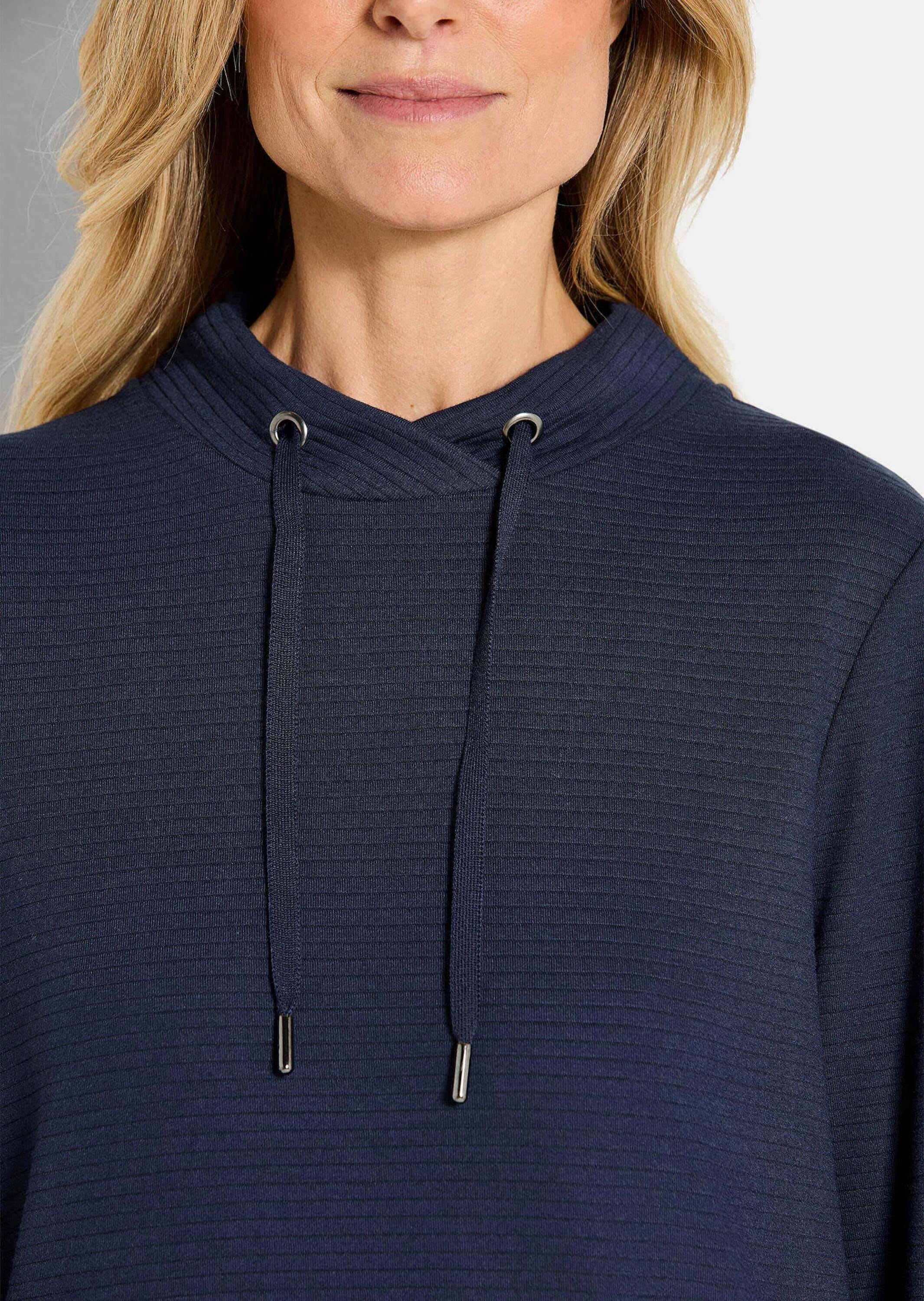 GOLDNER Kurzarmshirt »Sweatshirt mit Kordeln«