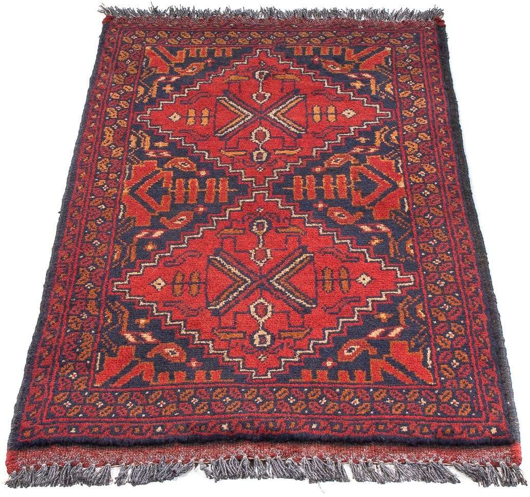 Orientteppich »Afghan - Kunduz - 102 x 52 cm - dunkelrot«, rechteckig, Wohnzimmer,...