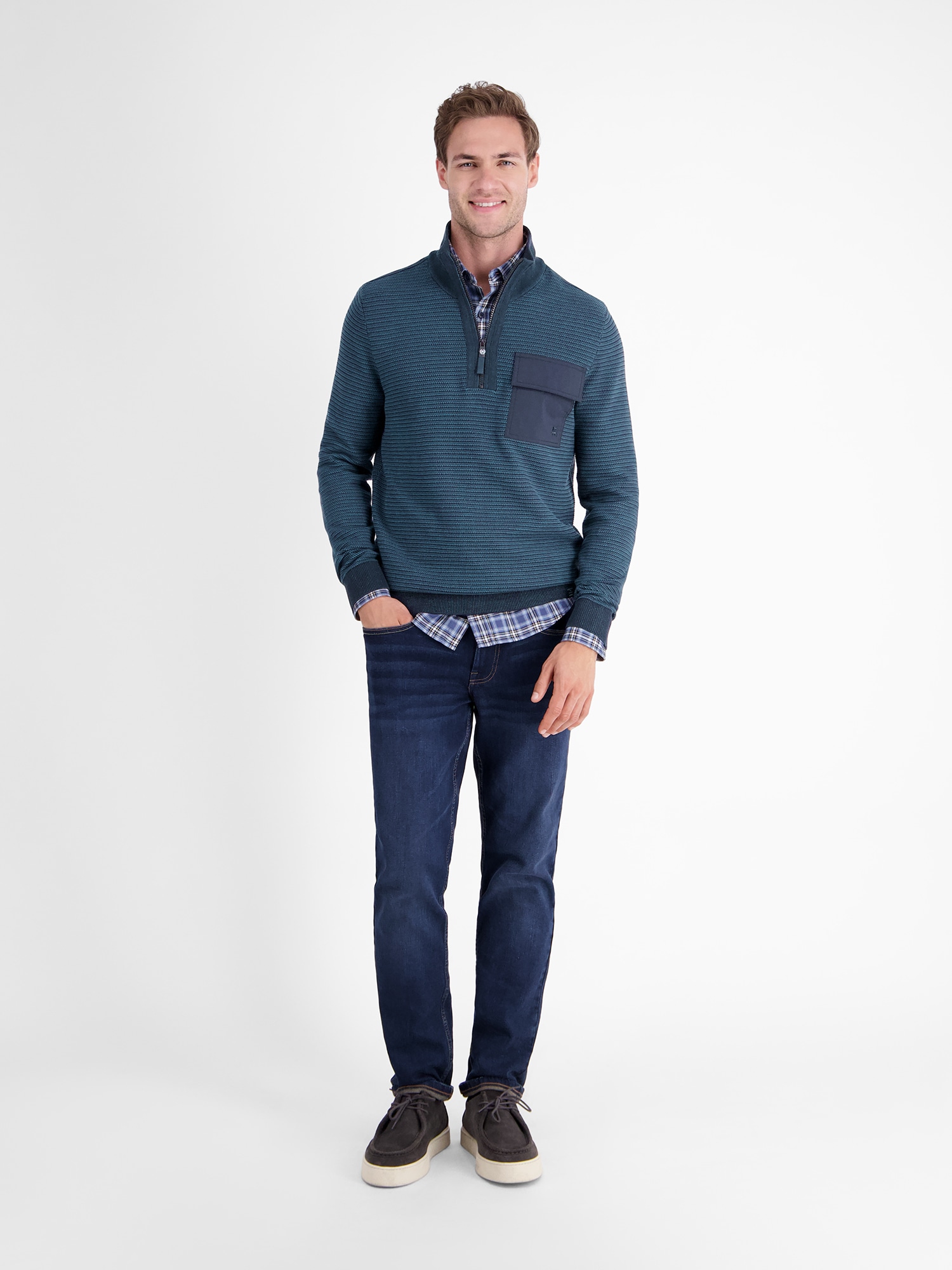 LERROS Strickpullover »LERROS Stricktroyer in Strukturstrick«