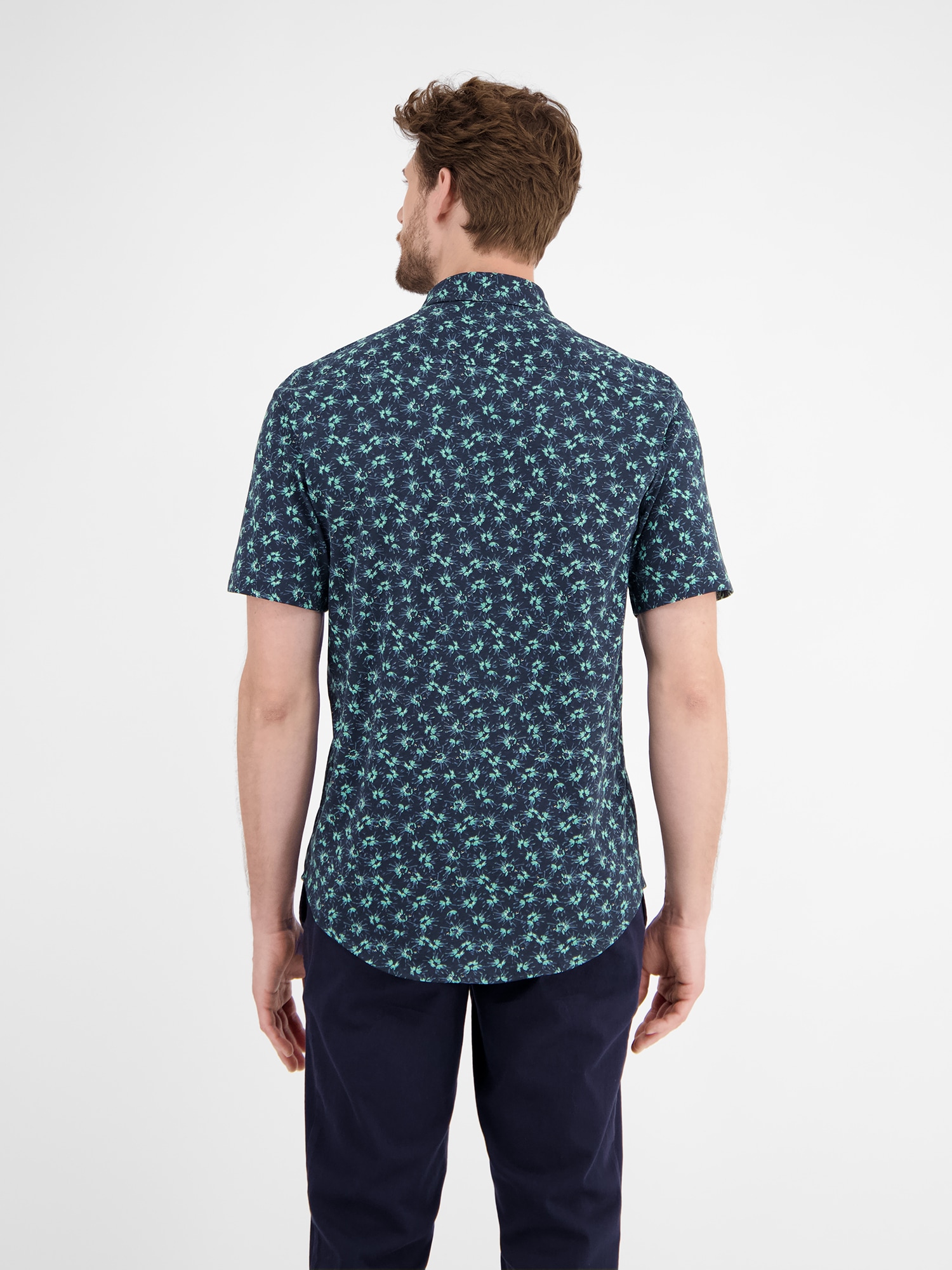 LERROS Kurzarmhemd »Herren Jerseyhemd, floral gemustert«