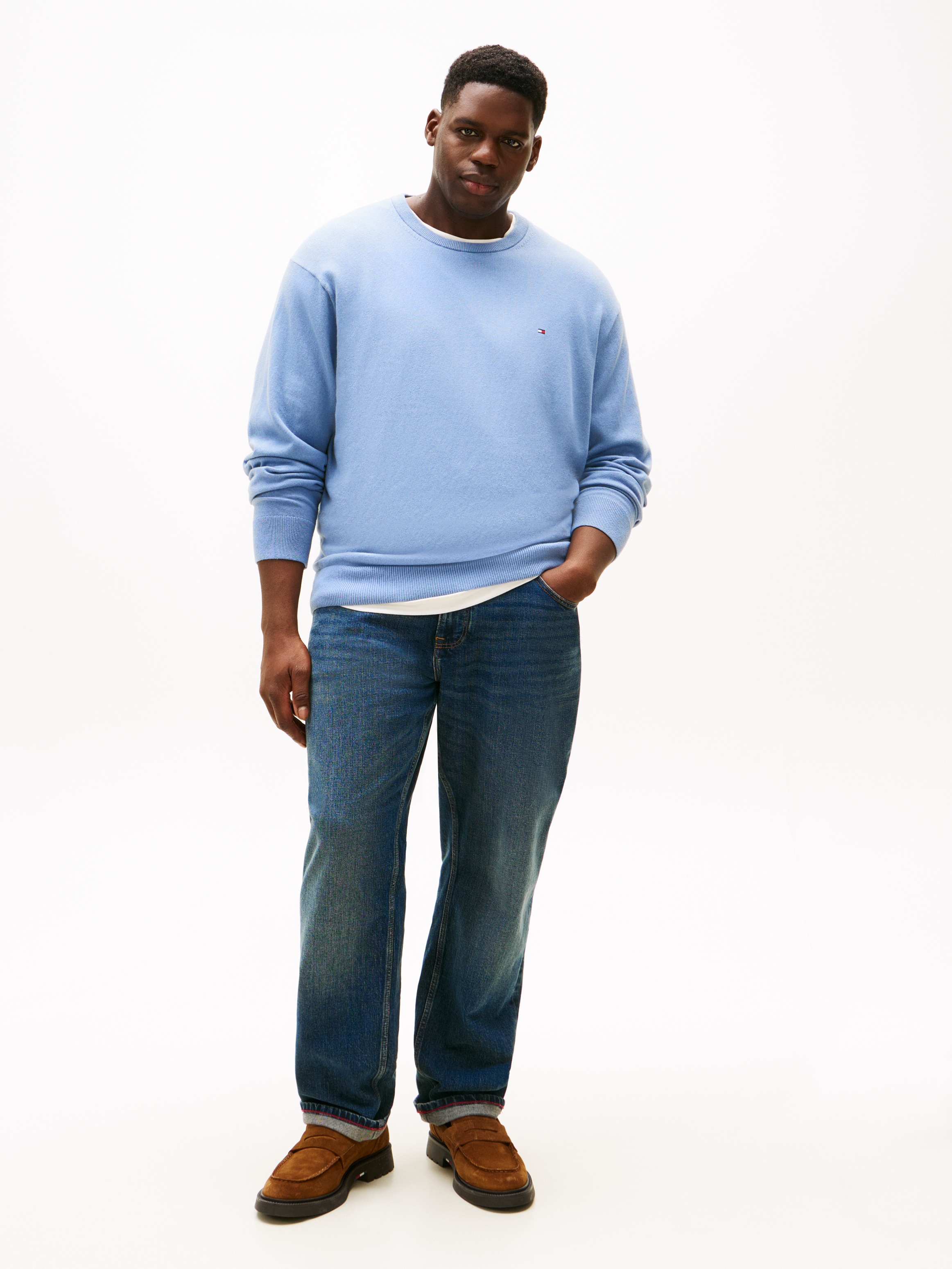 Tommy Hilfiger Big & Tall Rundhalspullover »BT-PIMA ORG CTN CASHMERE CN-B«