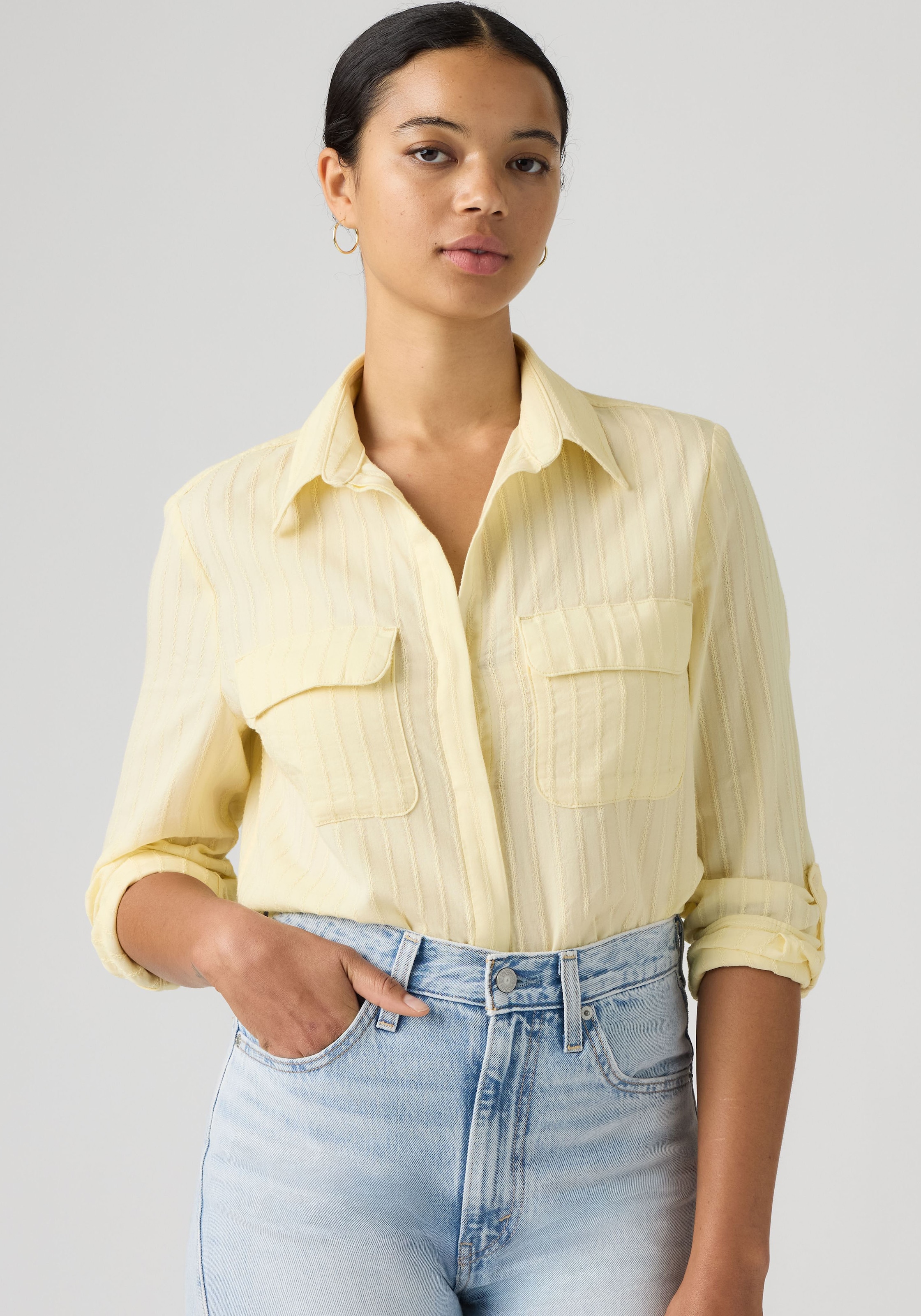 Levi's® Hemdbluse Krempelärmel mit Riegel