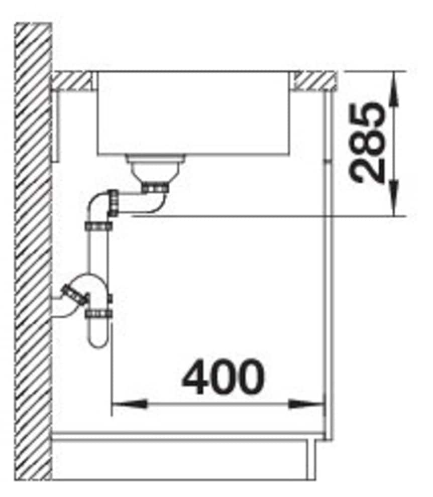 Blanco Edelstahlspüle »SUPRA 400-IF R12« 1 Stk. tlg. zum wechselseitigen Einbau geeignet