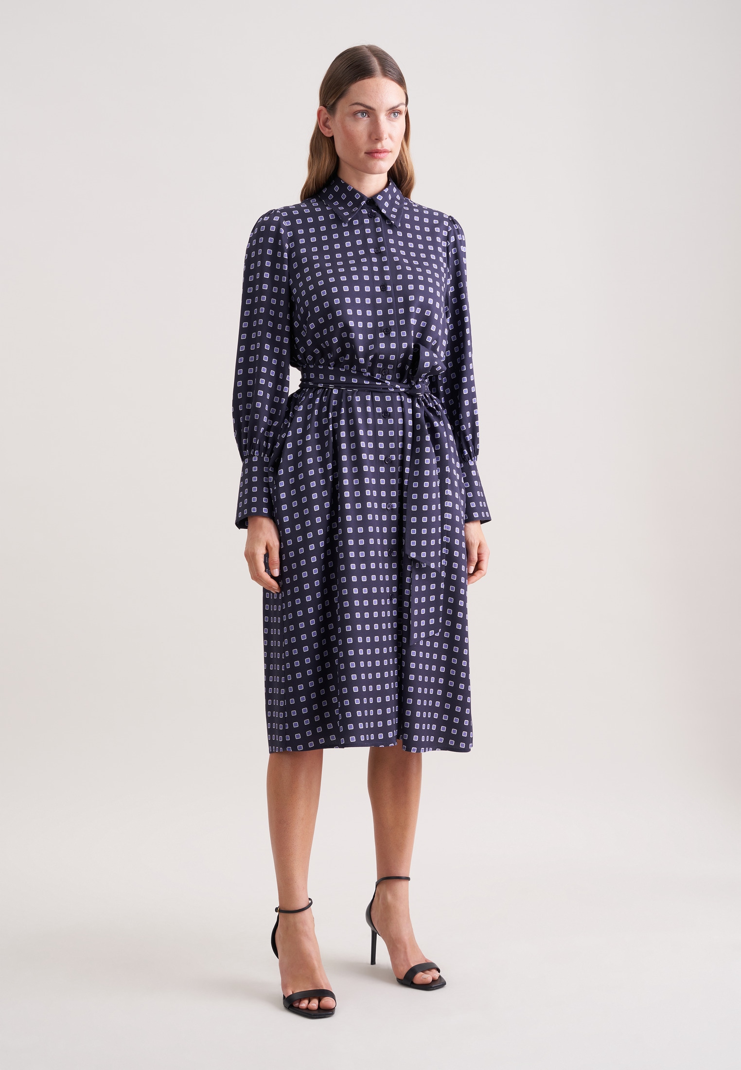 seidensticker Sommerkleid 1/1 Kragen Geometrische Muster