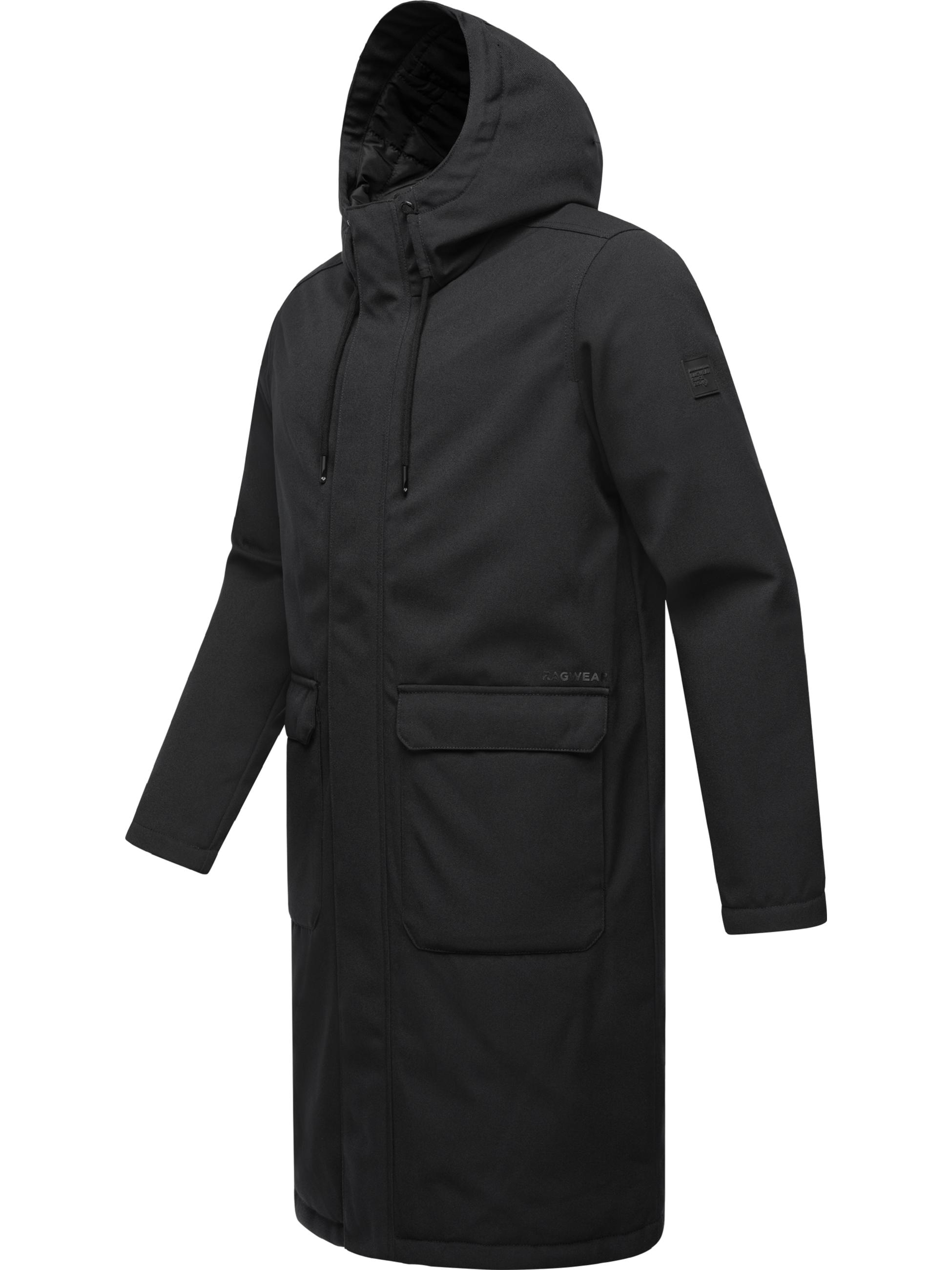 Ragwear Wintermantel »Wintermantel Mr Them Long«, lange wasserdichte Herren Winterjacke mit Kapuze