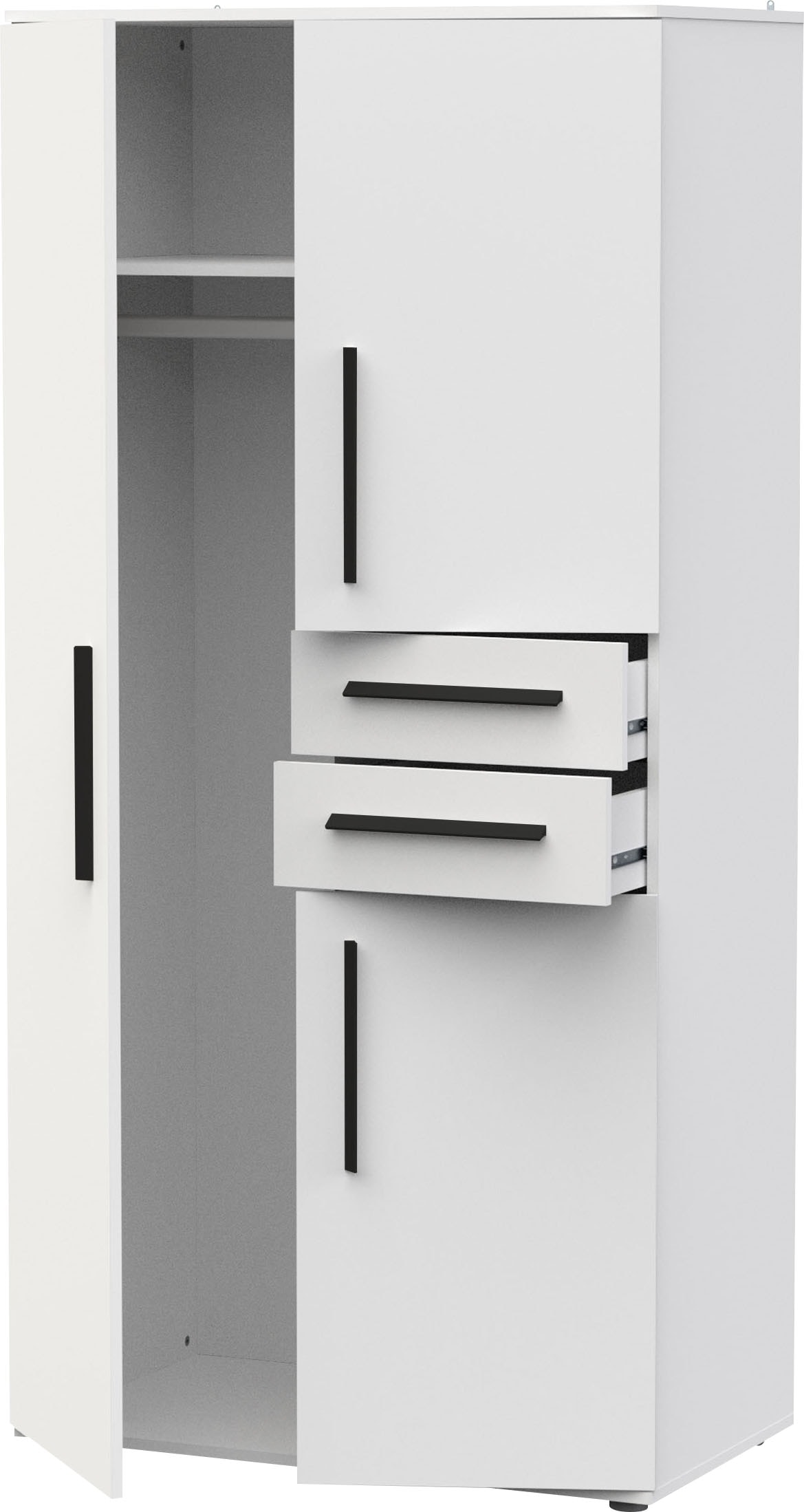 Demeyere GROUP Kleiderschrank »VERSATIL Schrank 2 Türen, 2 Schubladen«, (B/H/ T ca. 90x190cmx50cm)