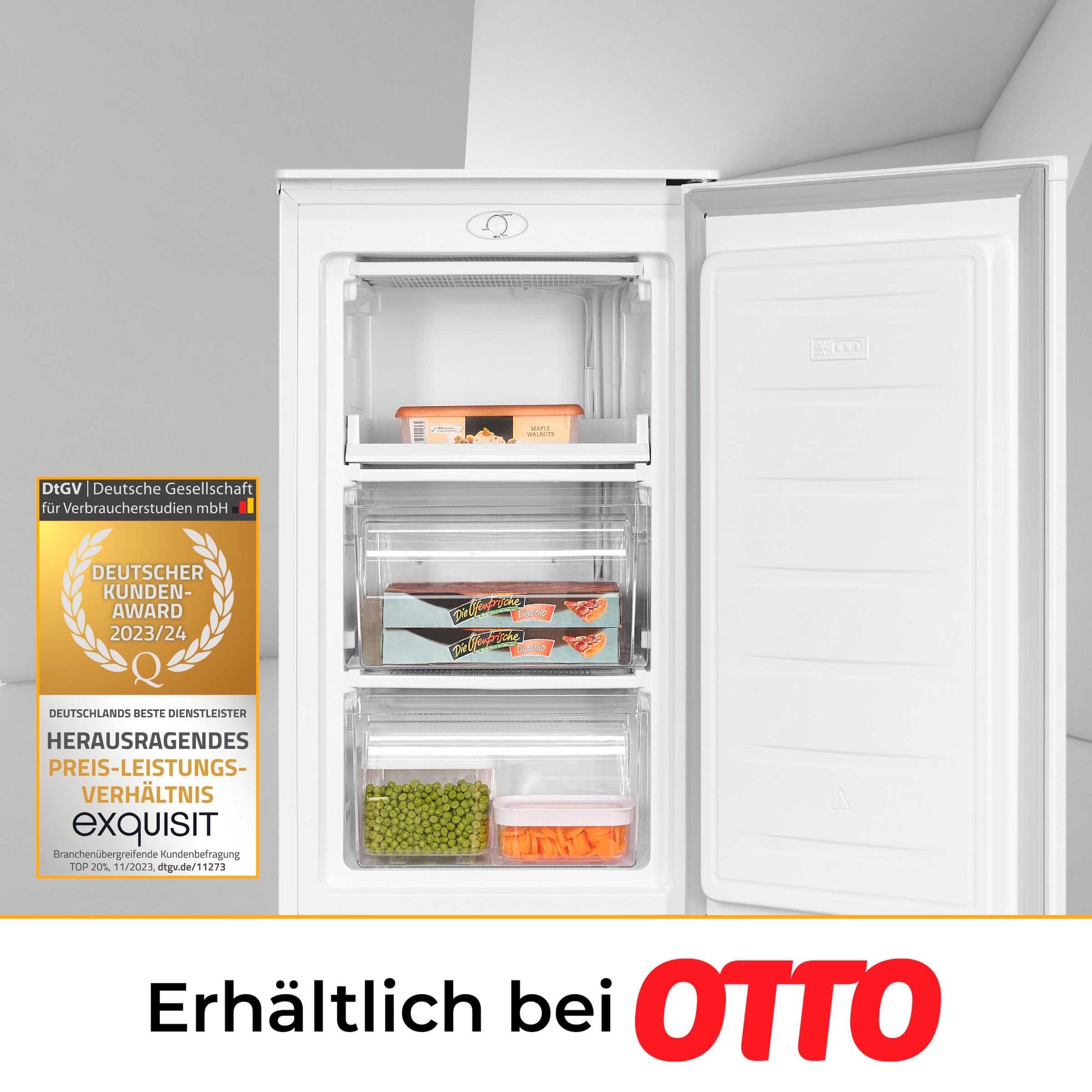 exquisit Gefrierschrank »GS111-041E«, 85,5 cm hoch, 48 cm breit