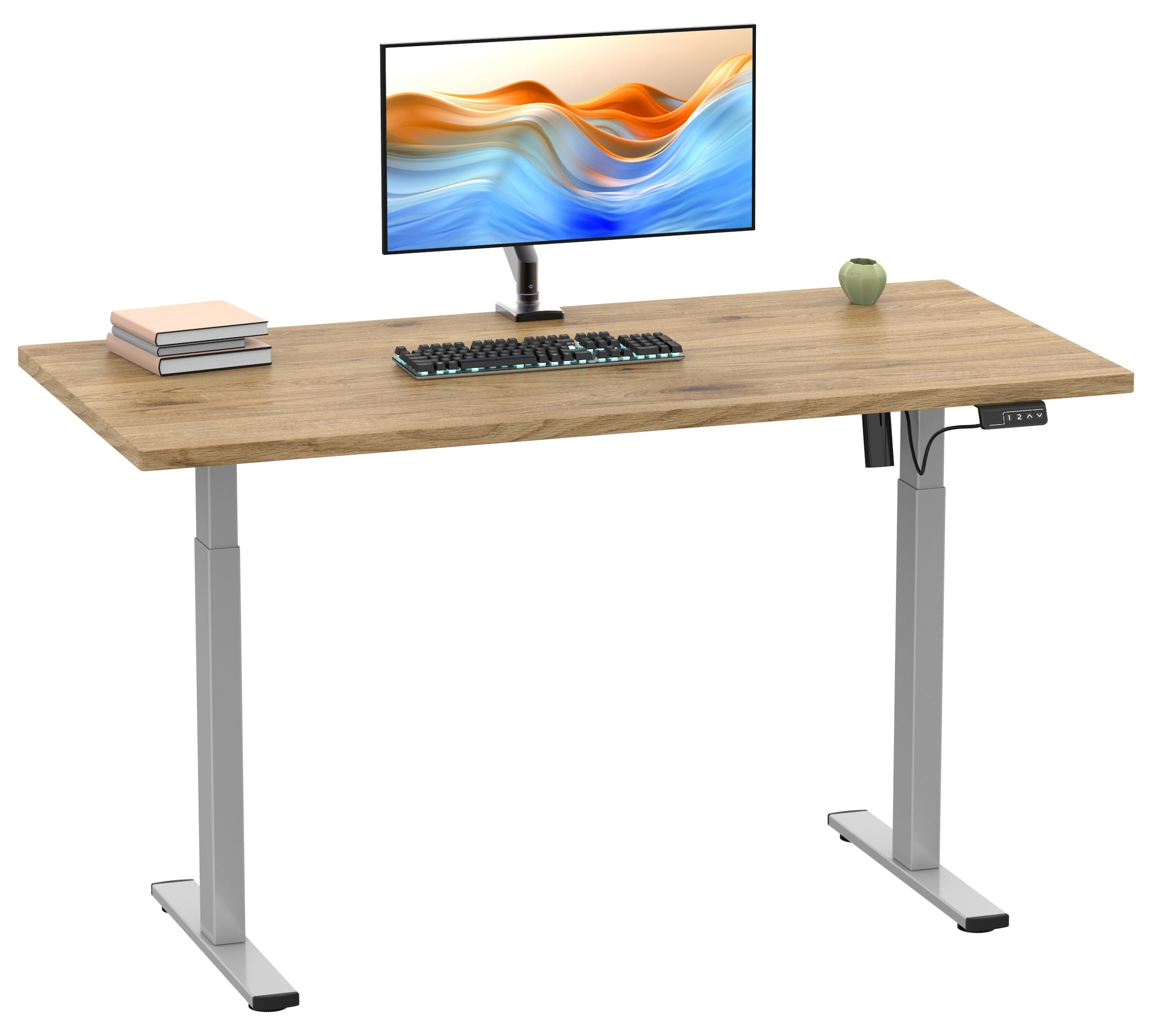 VCM Schreibtisch »Schreibtisch höhenverstellbar Lona 140x50« 1 Stk. tlg.