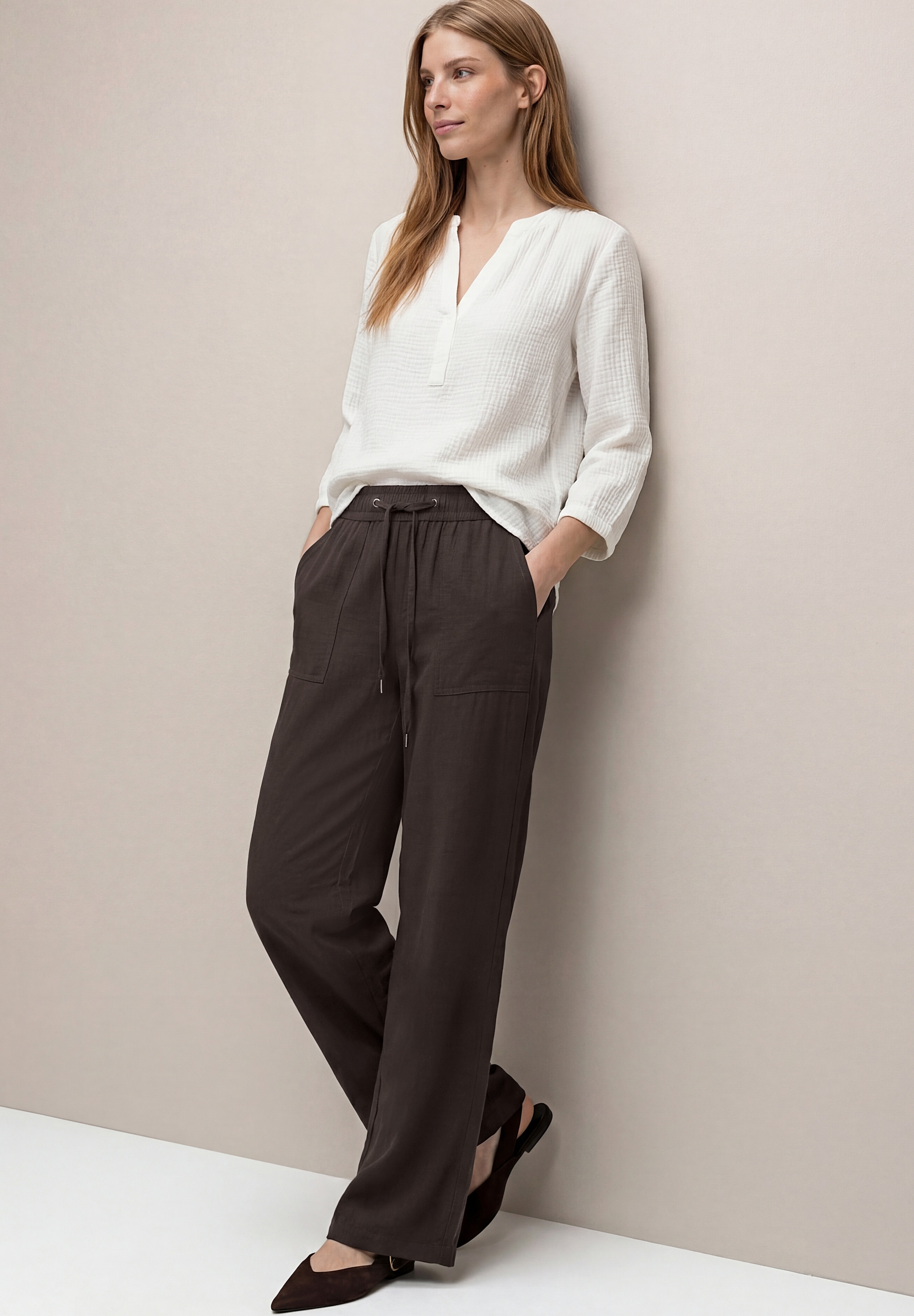 STREET ONE Stoffhose »Style Emee«  Crepe Sommerhose mit Viskose