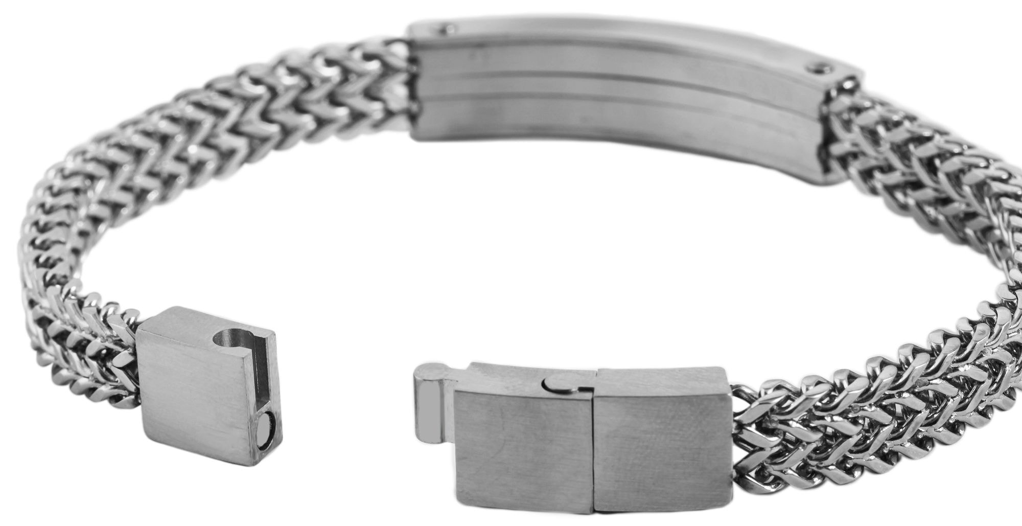 Adelia´s Panzerarmband »Unisex Armband ¿ Panzerarmband aus Edelstahl 22,5 cm«