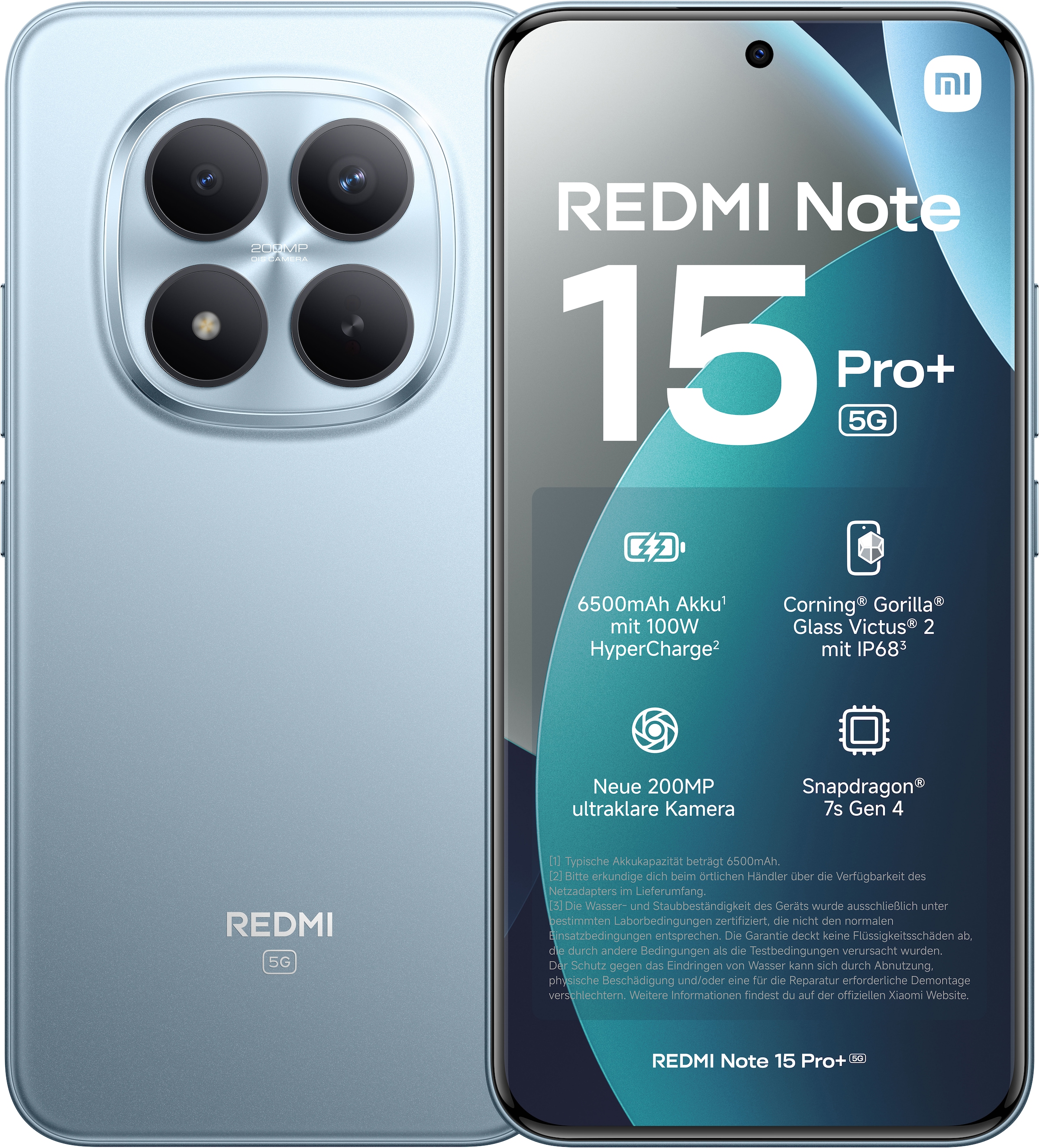 Xiaomi Smartphone »Redmi Note 15 Pro+ 5G 8+256« Glacier Blue