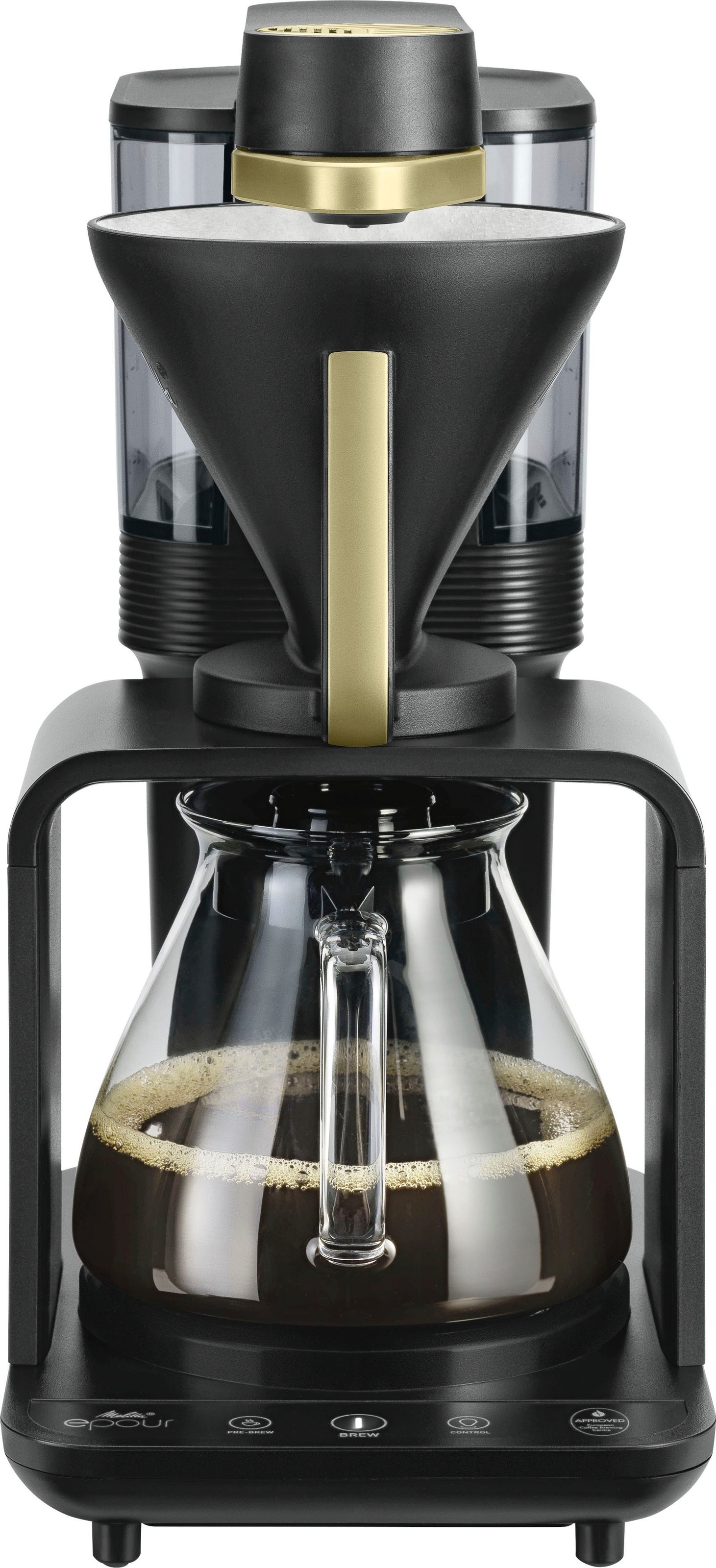 Melitta Filterkaffeemaschine »epour® 1024-11 Schwarz/Silber«, 1 l Kaffeekanne, Papierfilter, 1x4
