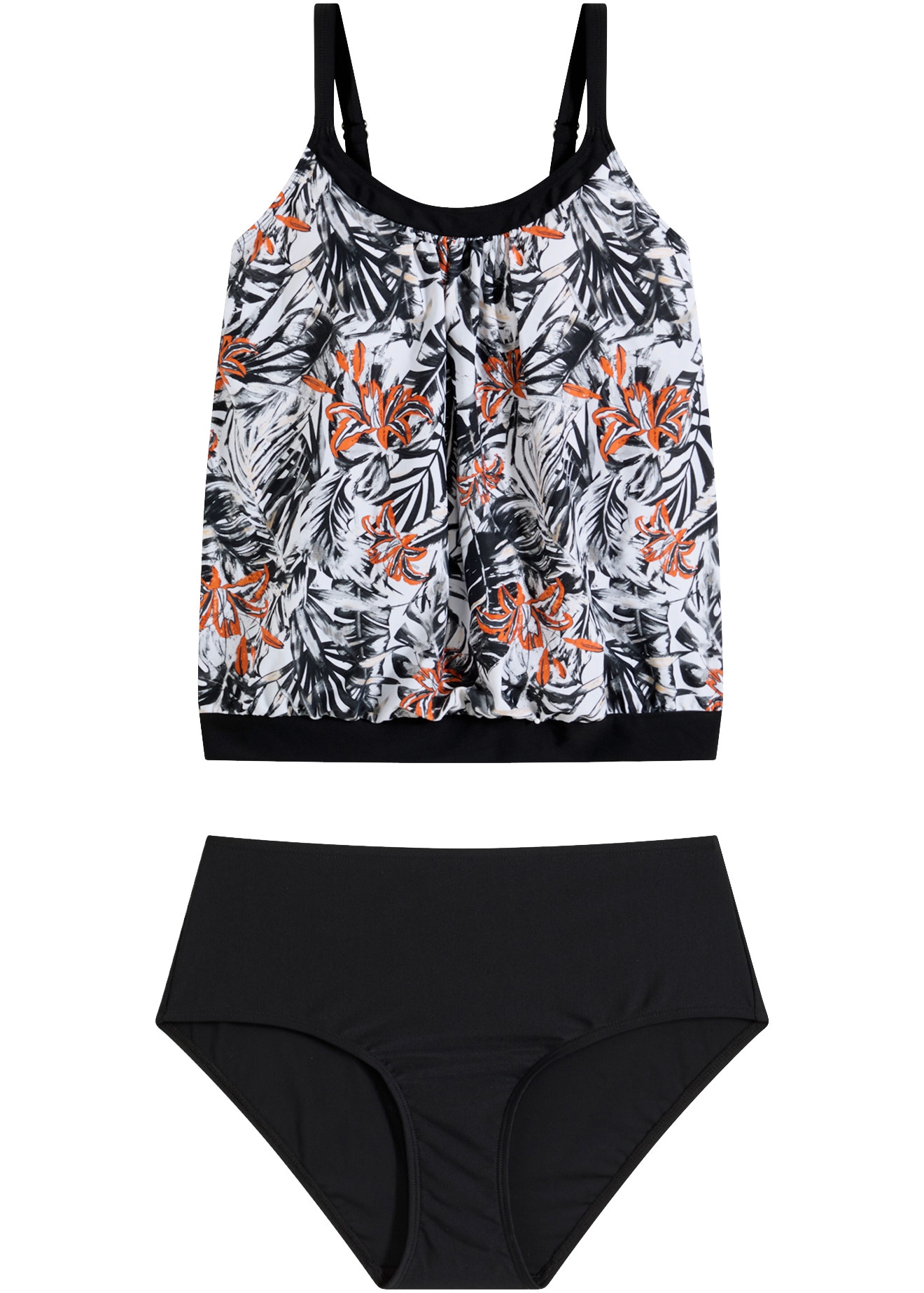 bonprix Oversize-Tankini Set,  in verschiedenen Größen von 38 bis 54, mit High Waist-Bikinihose