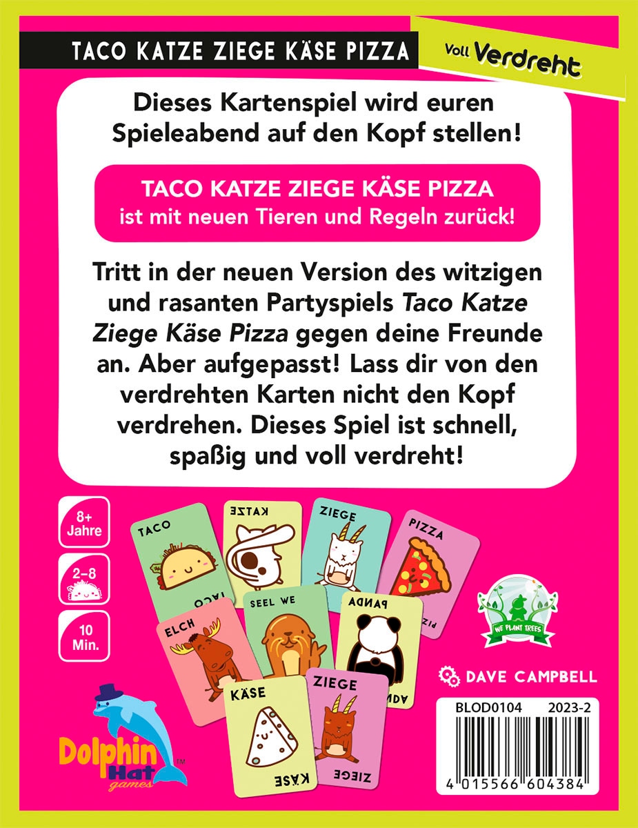 Asmodee Spiel »Taco Katze Ziege Käse Pizza: Voll Verdreht«
