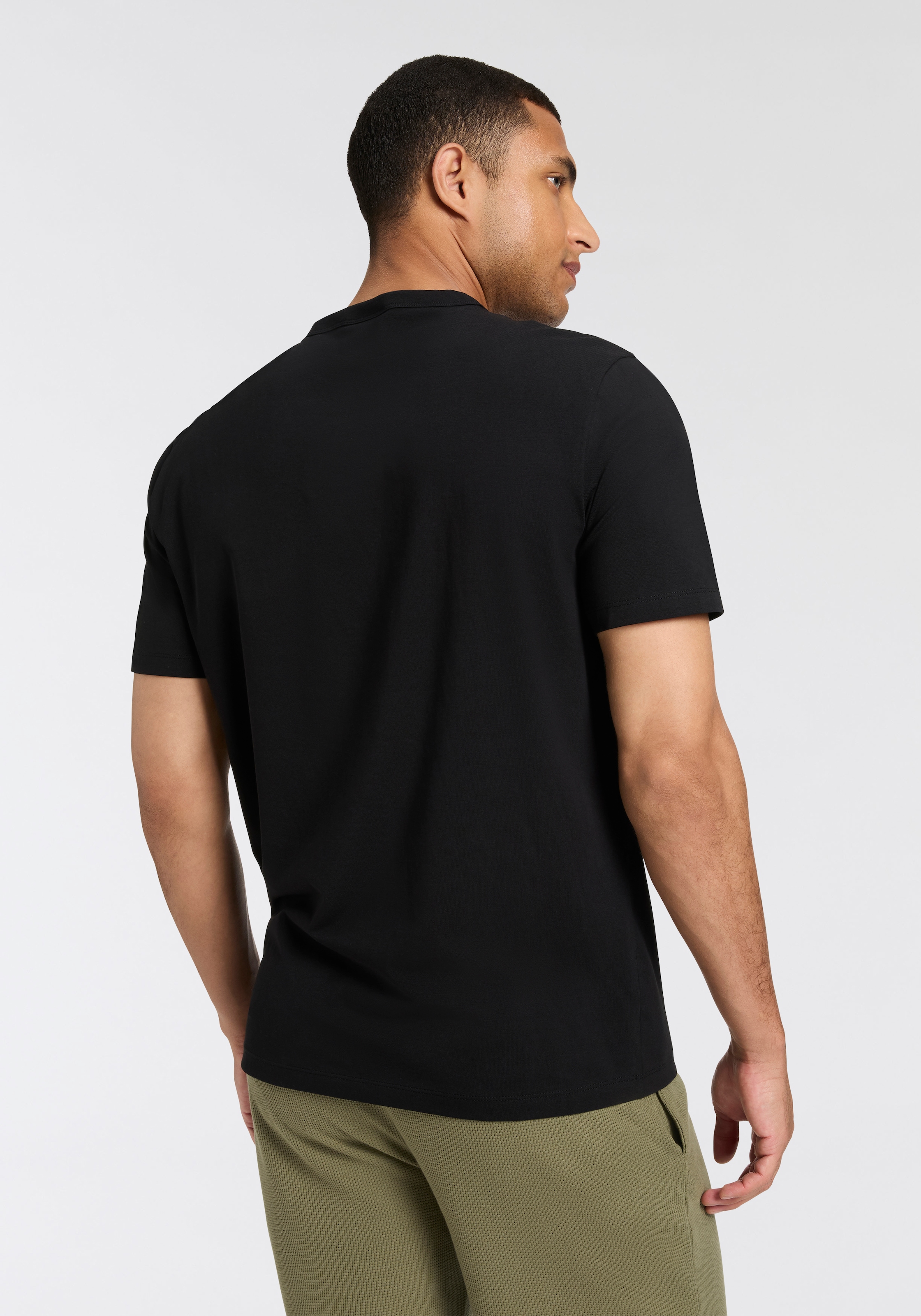 HUGO Blue T-Shirt »BLUE Naolo« Packung, 2 Stk. mit Markenlabel am Saum