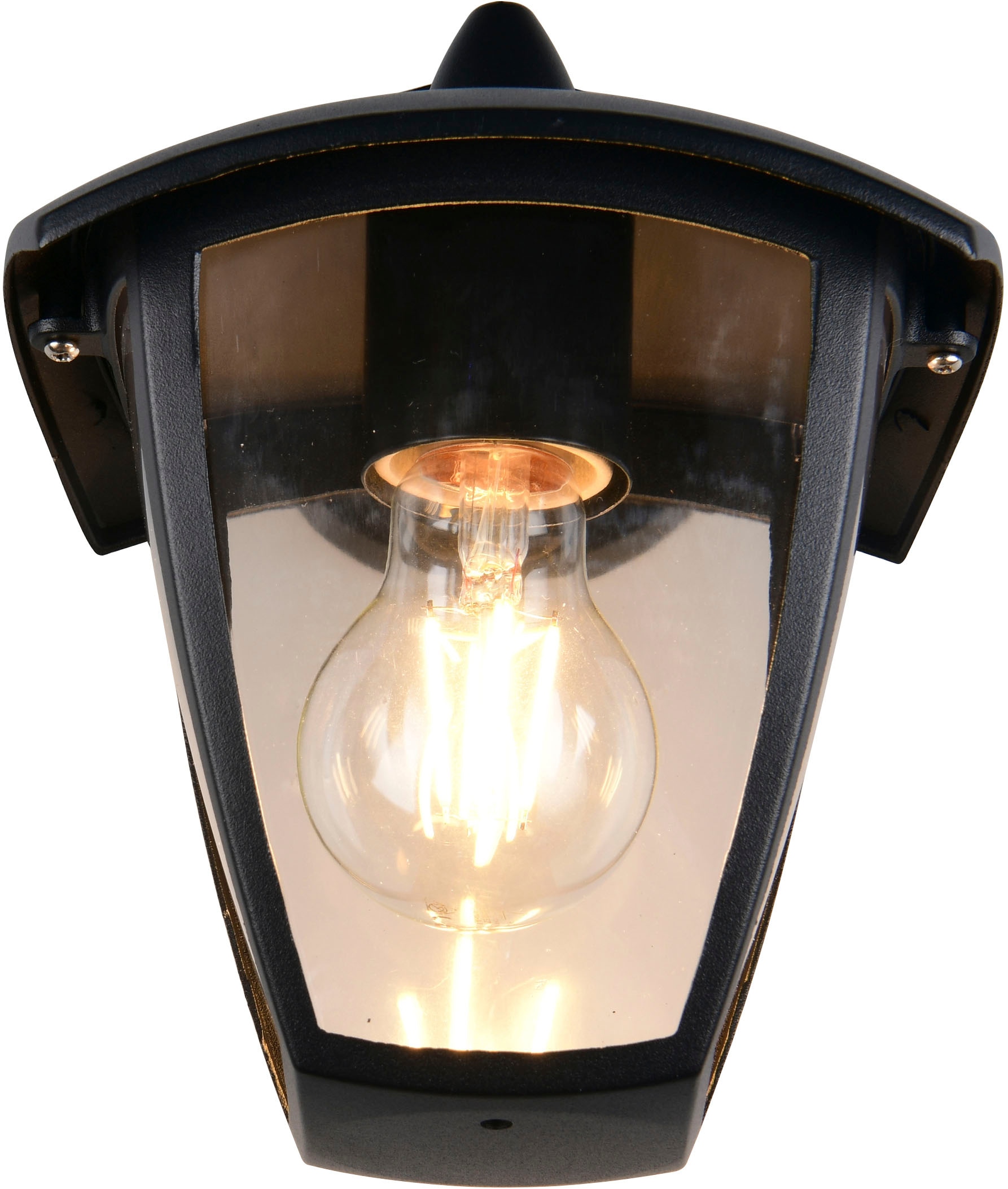 TRIO Leuchten Außen-Wandleuchte »VENTA, Laterne Hauswand Fassadenbeleuchtung, exkl 1x E27 max 10W, IP44« E27 1 Stk. warmweiß - kaltweiß Wandlampe Laternen-Optik, abwärts gerichtet, Schirm Kunststoff