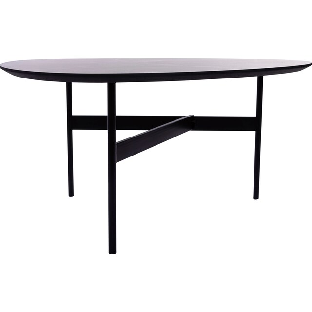 Home affaire Couchtisch, Couchtisch Oval, grau lackierter Tischplatte, 3  Bein Gestell Metall bei OTTO