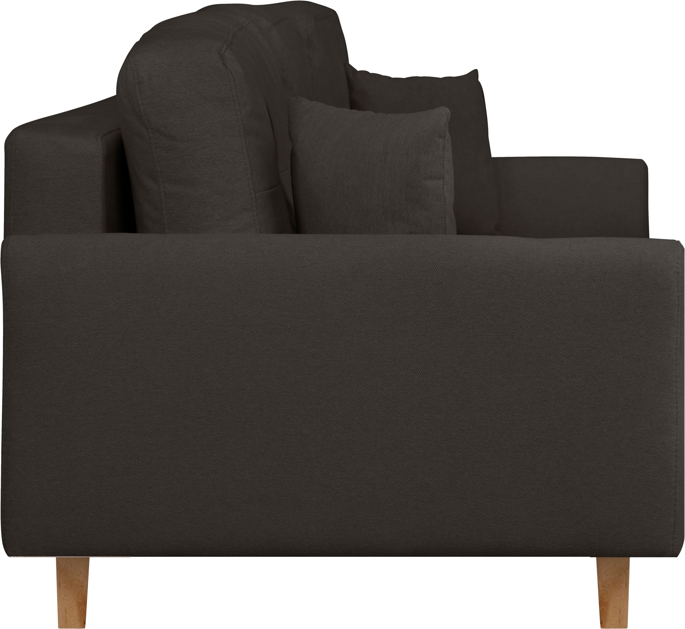 Home affaire 2-Sitzer »TRIPLO mit Wellenunterfederung, Maße B/T/H: 165/100/89 cm« Sofa mit Steppung im Rückenbereich, incl. Rückenkissen und Zierkissen
