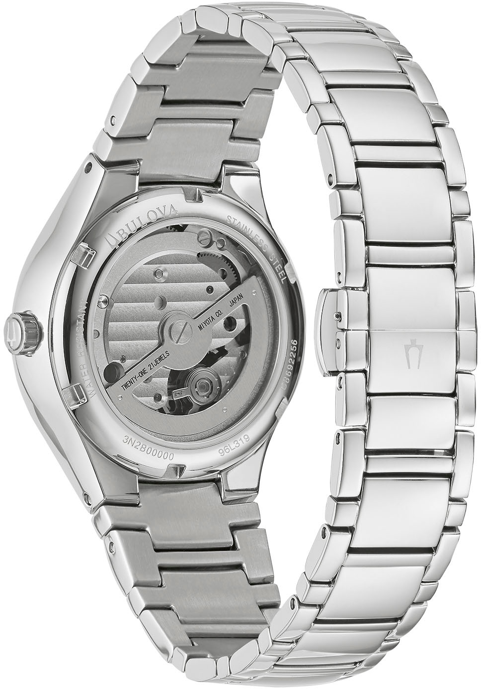 Bulova Automatikuhr »96L319«, Armbanduhr, Damenuhr, Edelstahlarmband