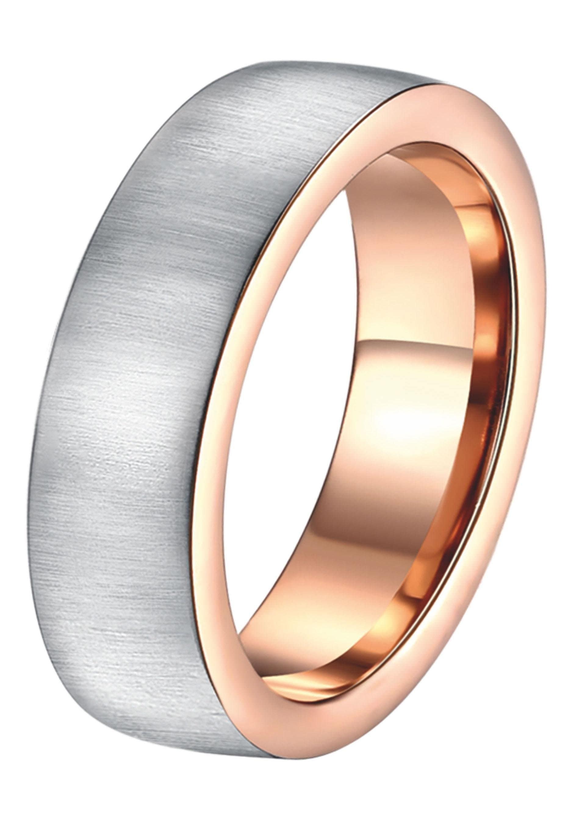 DOOSTI Trauring »Schmuck Geschenk Edelstahl Trauring Ehering Partnerring LIEBE«, Made in Germany - wahlweise mit oder ohne Zirkonia