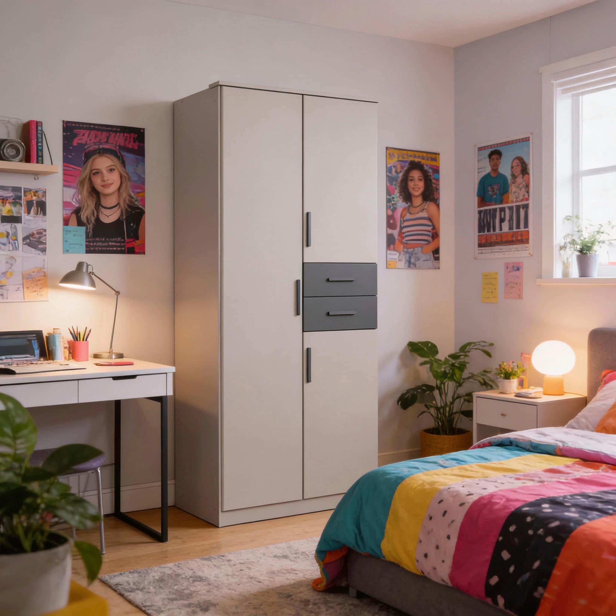 Wimex Drehtürenschrank »Bahamas, Kleiderschrank in den Breiten 90cm oder 135cm erhältlich« mit zwei farblich abgesetzten Schubladen