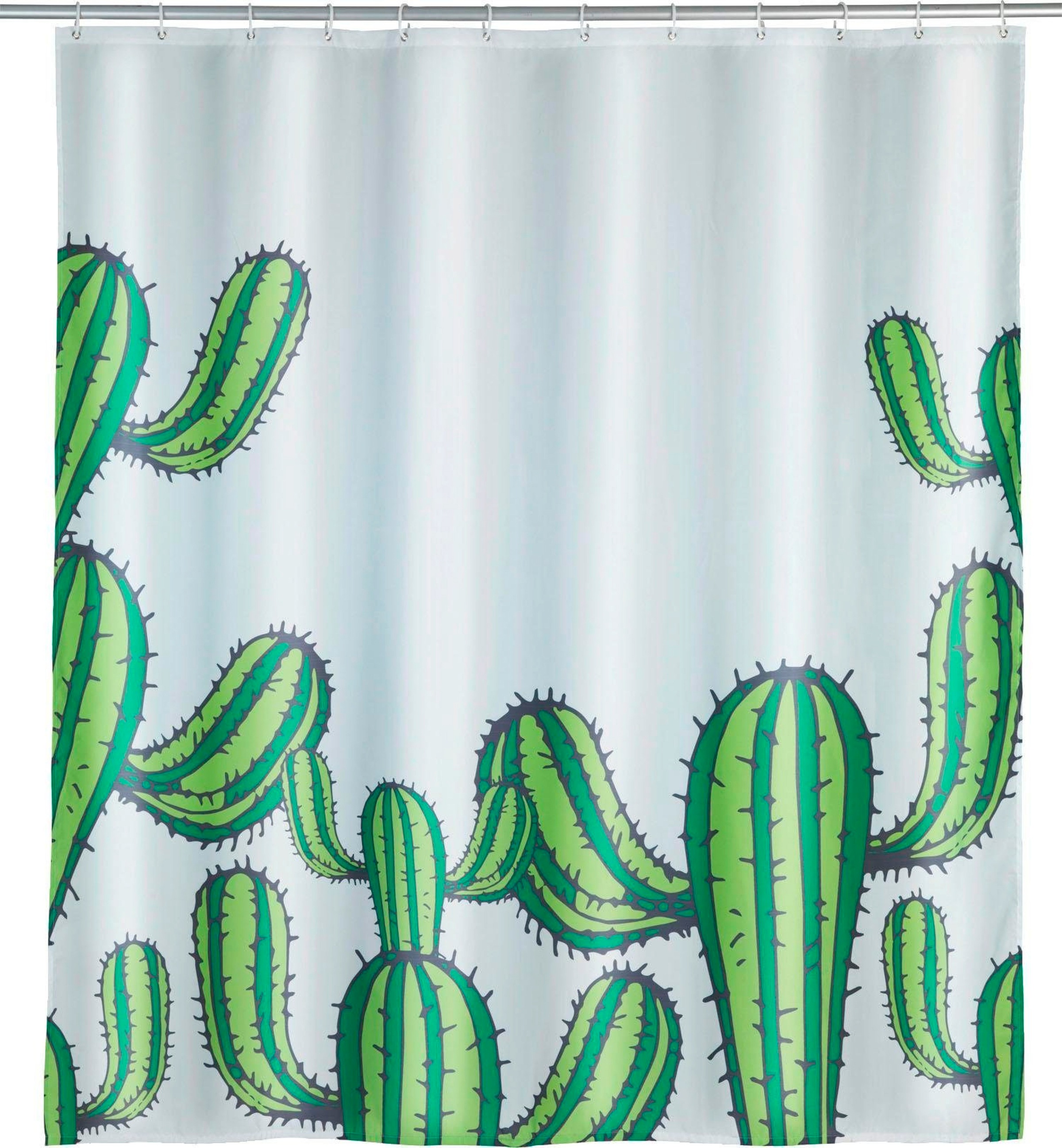 WENKO Duschvorhang »Cactus«, Breite 180 cm, Höhe 200 cm, Polyester, waschbar