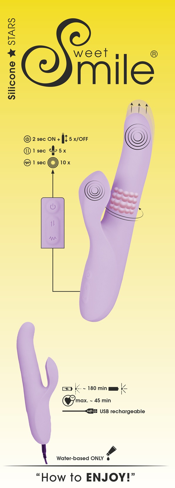 Sweet Smile Vibrator »Rabbitvibrator Thrusting Pearl Vibrator«