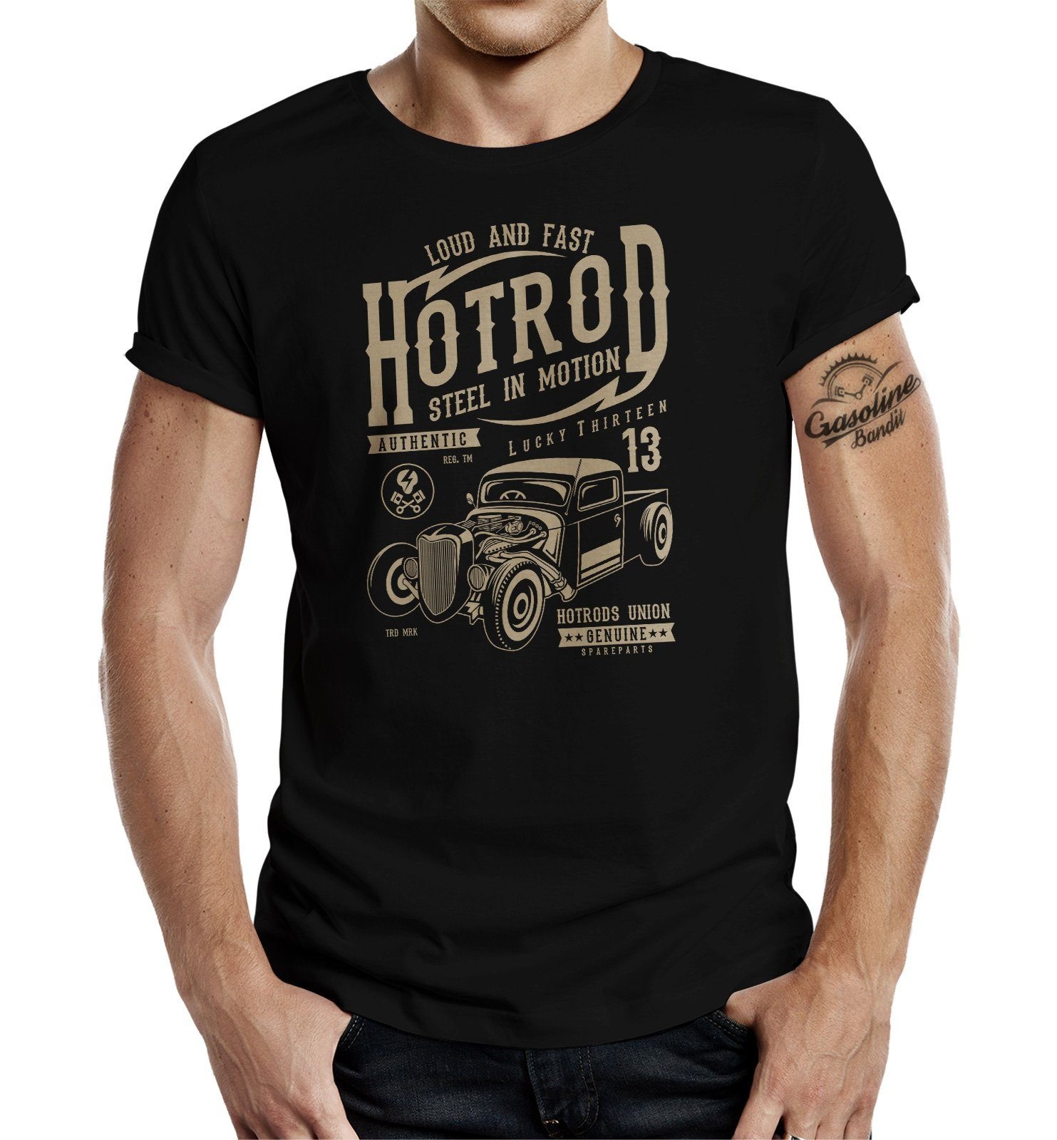 GASOLINE BANDIT® T-Shirt mit bequemem Rundhalsausschnitt