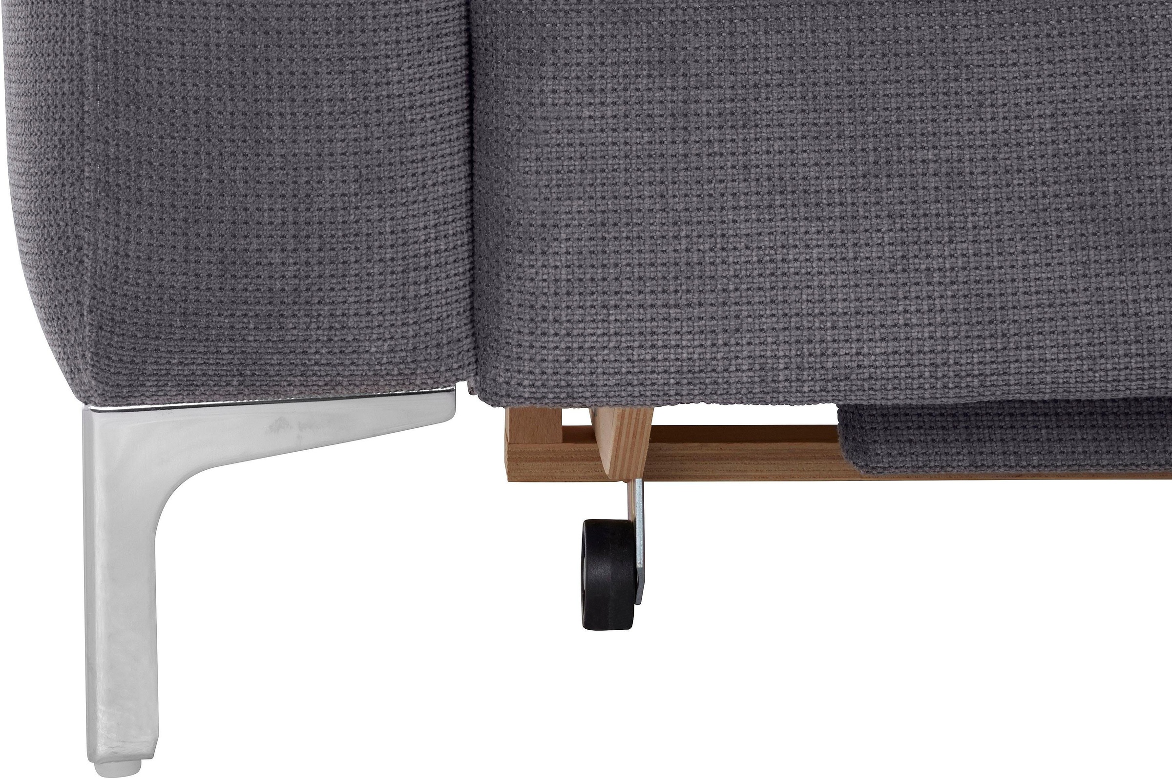 COTTA Polstergarnitur »Sammy L-Form«, (Set), Set bestehend aus: Ecksofa mit Kopfteilverstellung & Hocker