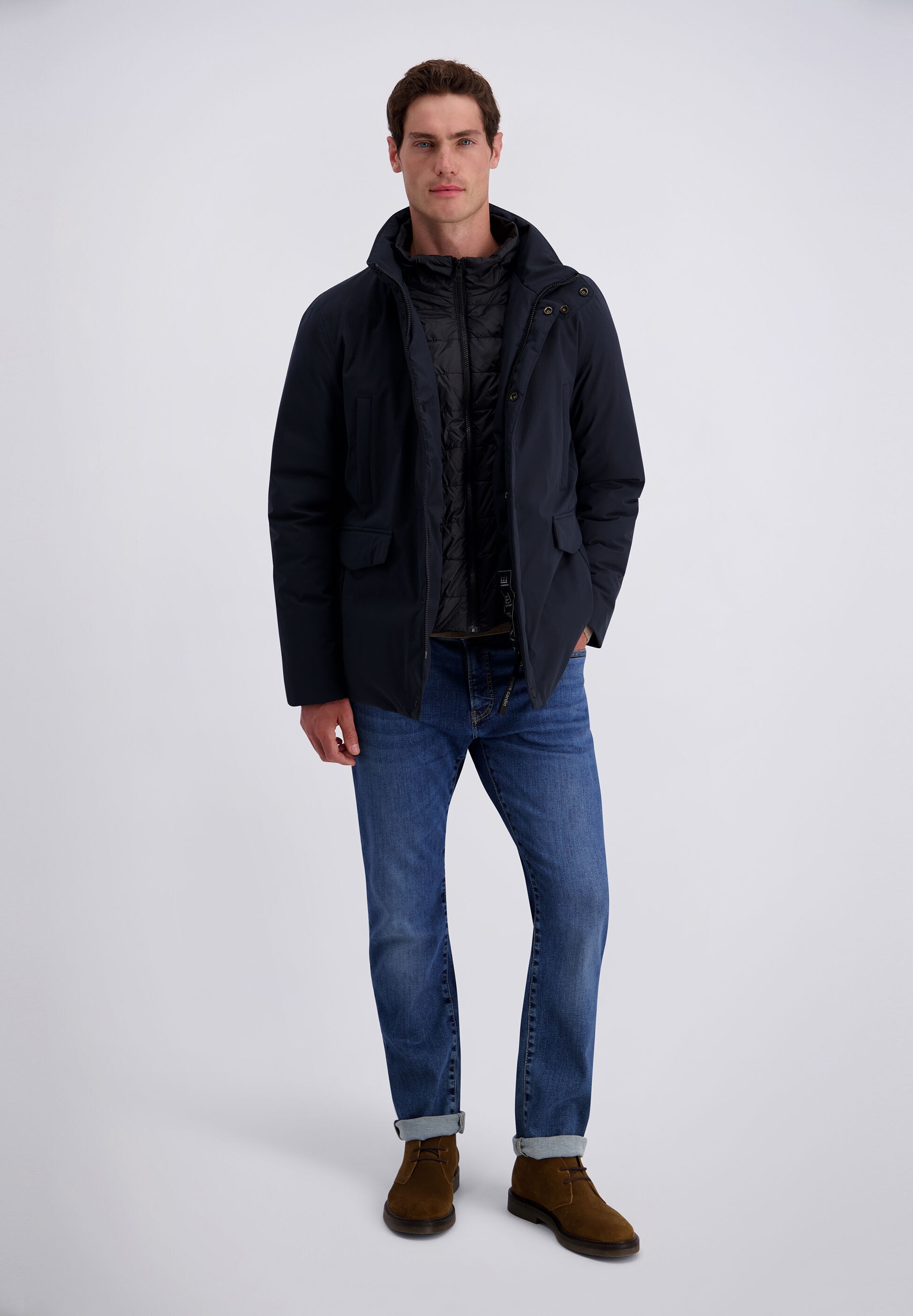 Pierre Cardin Blouson »Pierre Cardin Jacke« ohne Kapuze mit Wasserabweisenden Reißverschlüssen