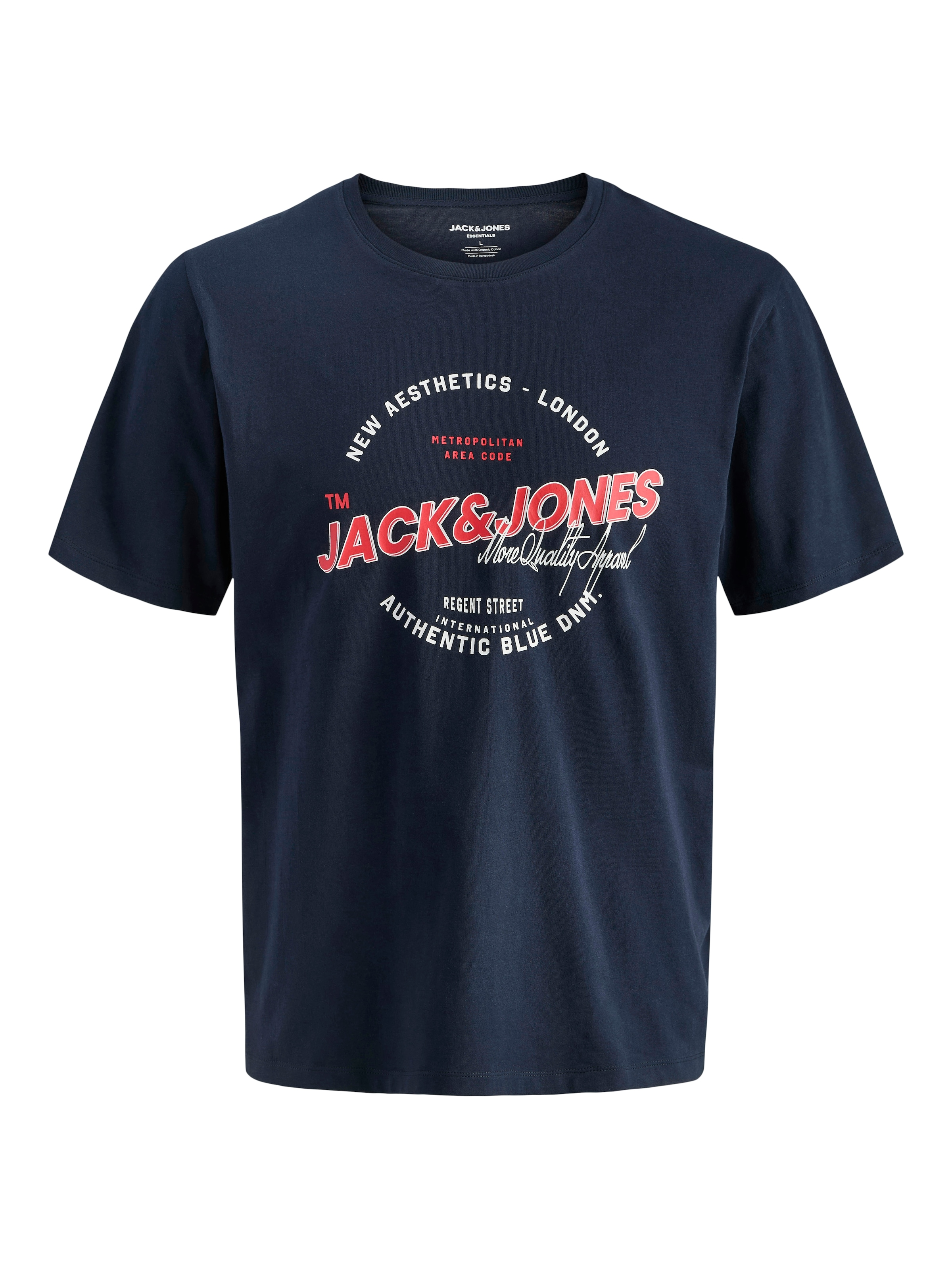 Jack & Jones Rundhalsshirt »JJELOGO TEE SS O-NECK 2 COL SS26 5PK MP« Packung, 5 tlg.
