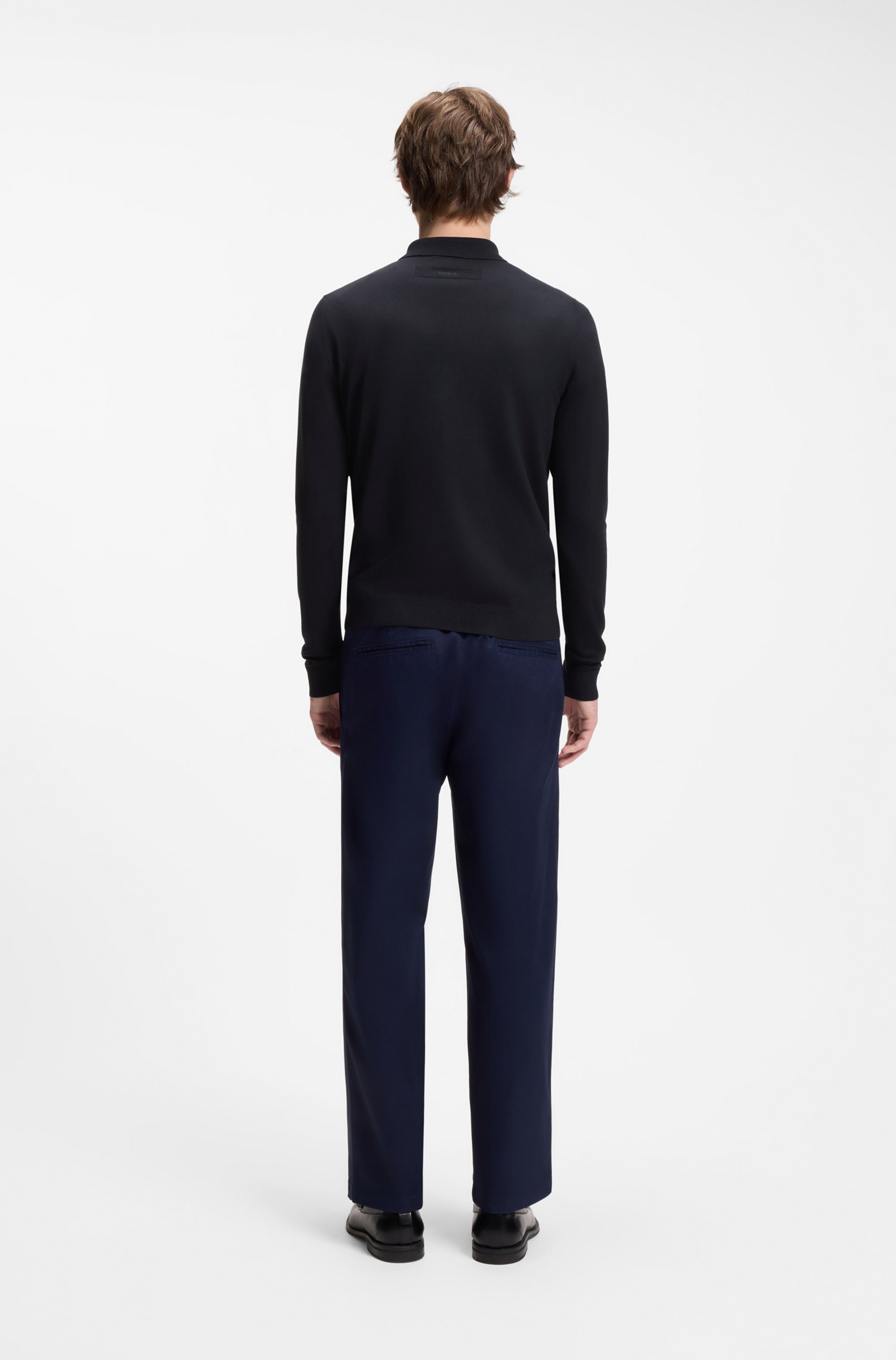 HUGO Polokragenpullover »San Pippo« Polokragen, Feinstrick, schmale Passform