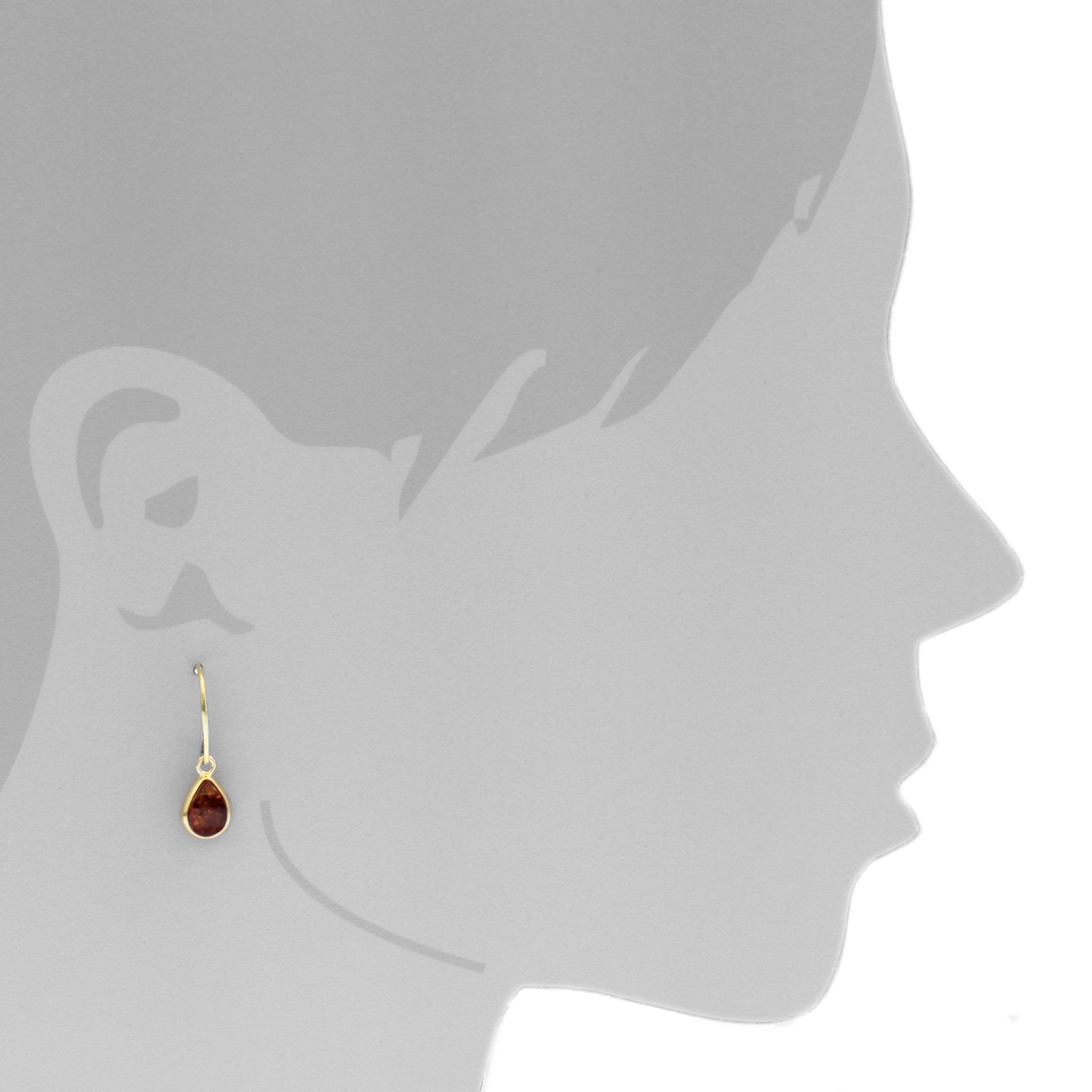 OSTSEE-SCHMUCK Paar Ohrhänger »- Enela - Silber 925/000, vergoldet - Bernstein«