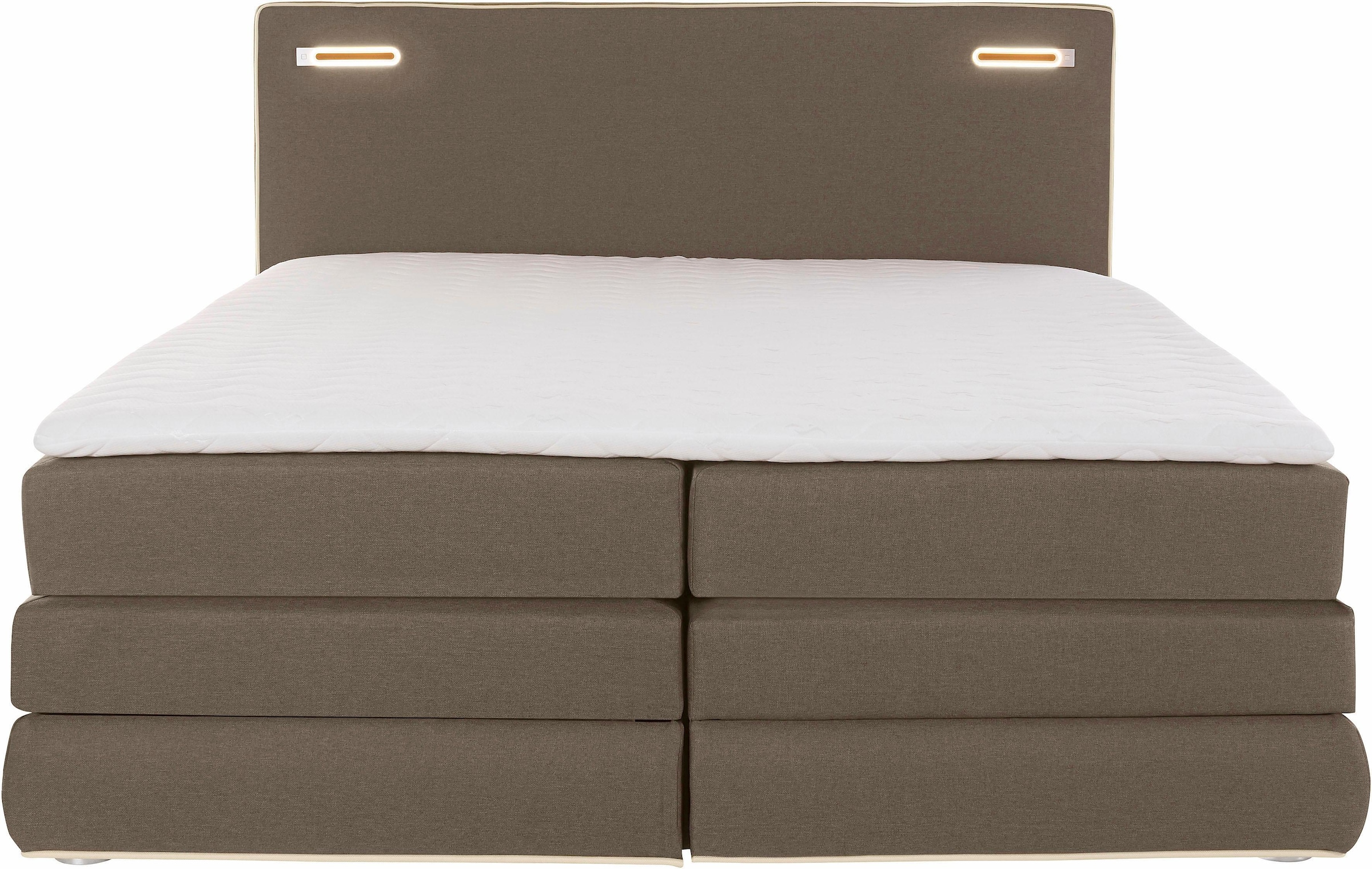 COLLECTION AB Boxspringbett »Ninoni«, inkl. Bettkasten, Topper und wahlweise mit LED-Beleuchtung