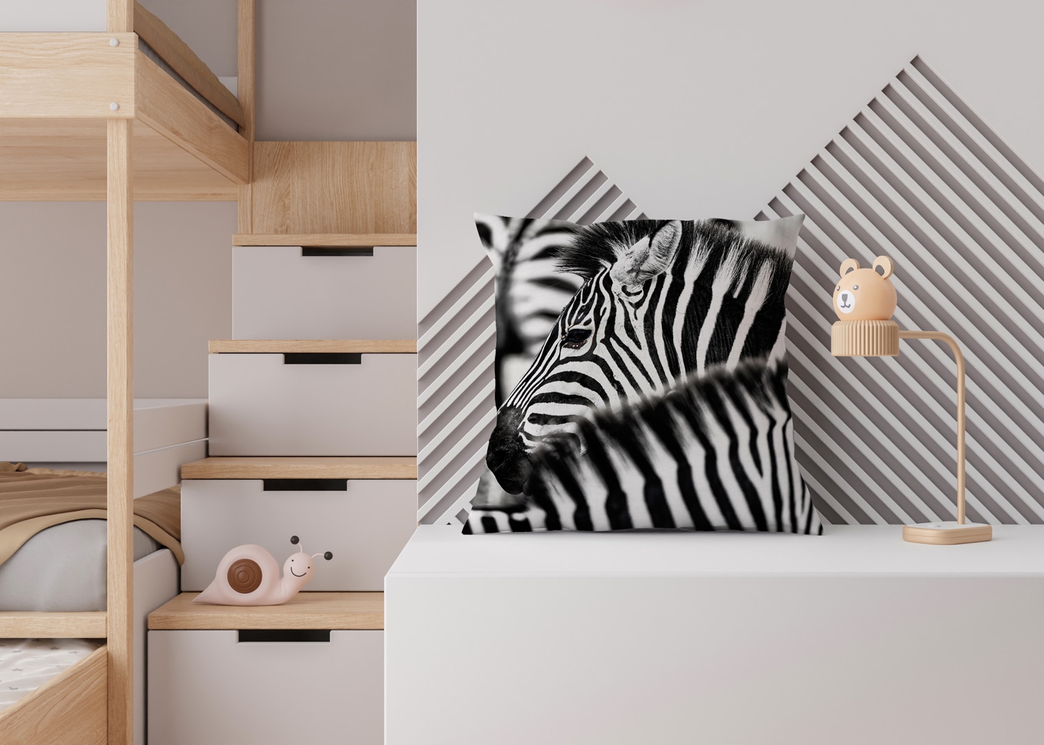queence Dekokissen »Zebra Herde«, Kissenhülle mit HD Premium Druck, geruchsneutral, 40x40cm