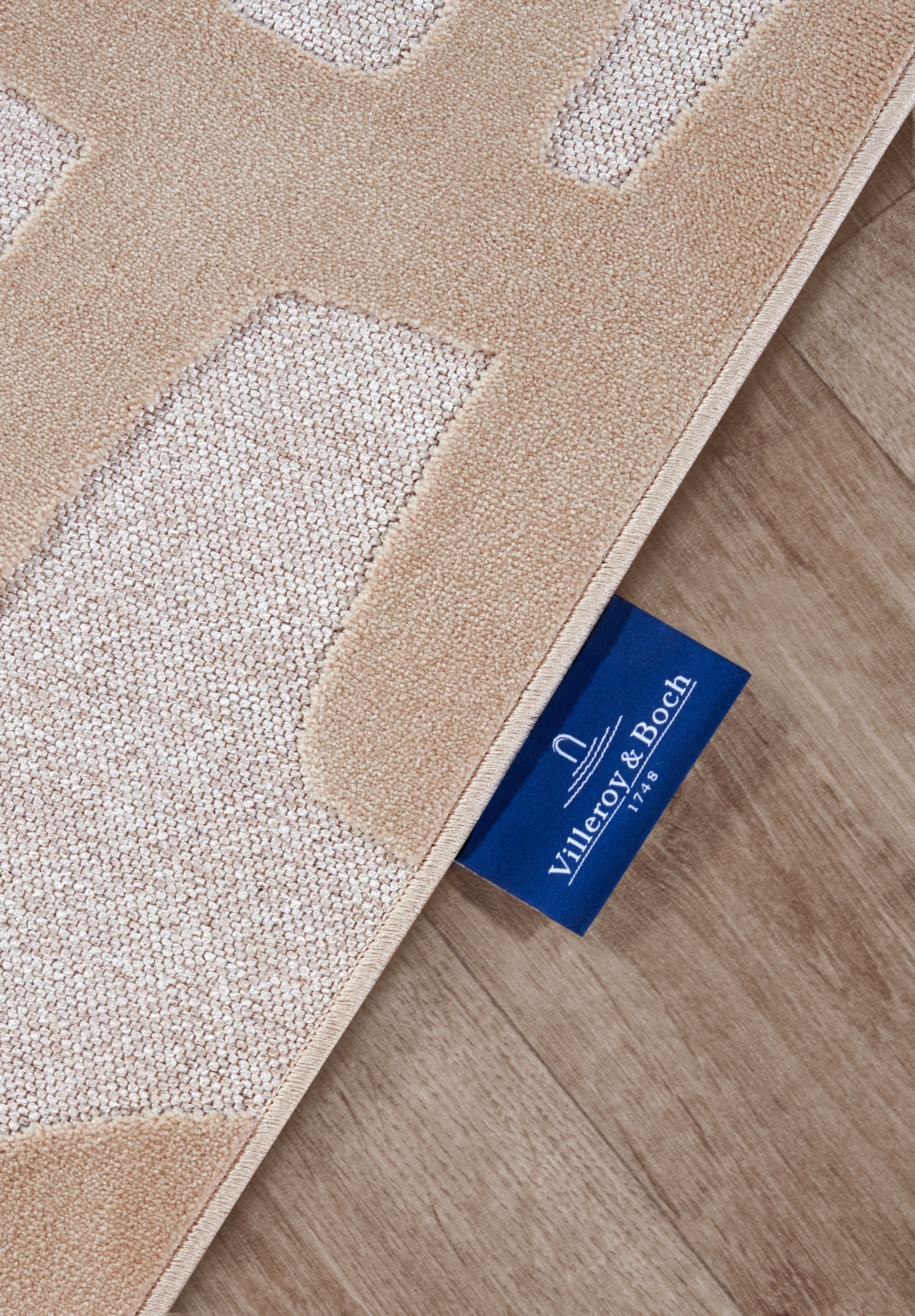 Villeroy & Boch Teppich »Therese«, rechteckig, 5,5 mm Höhe, Wohnzimmer, Schlafzimmer, Modern, Hoch-Tief Effekt, Flur