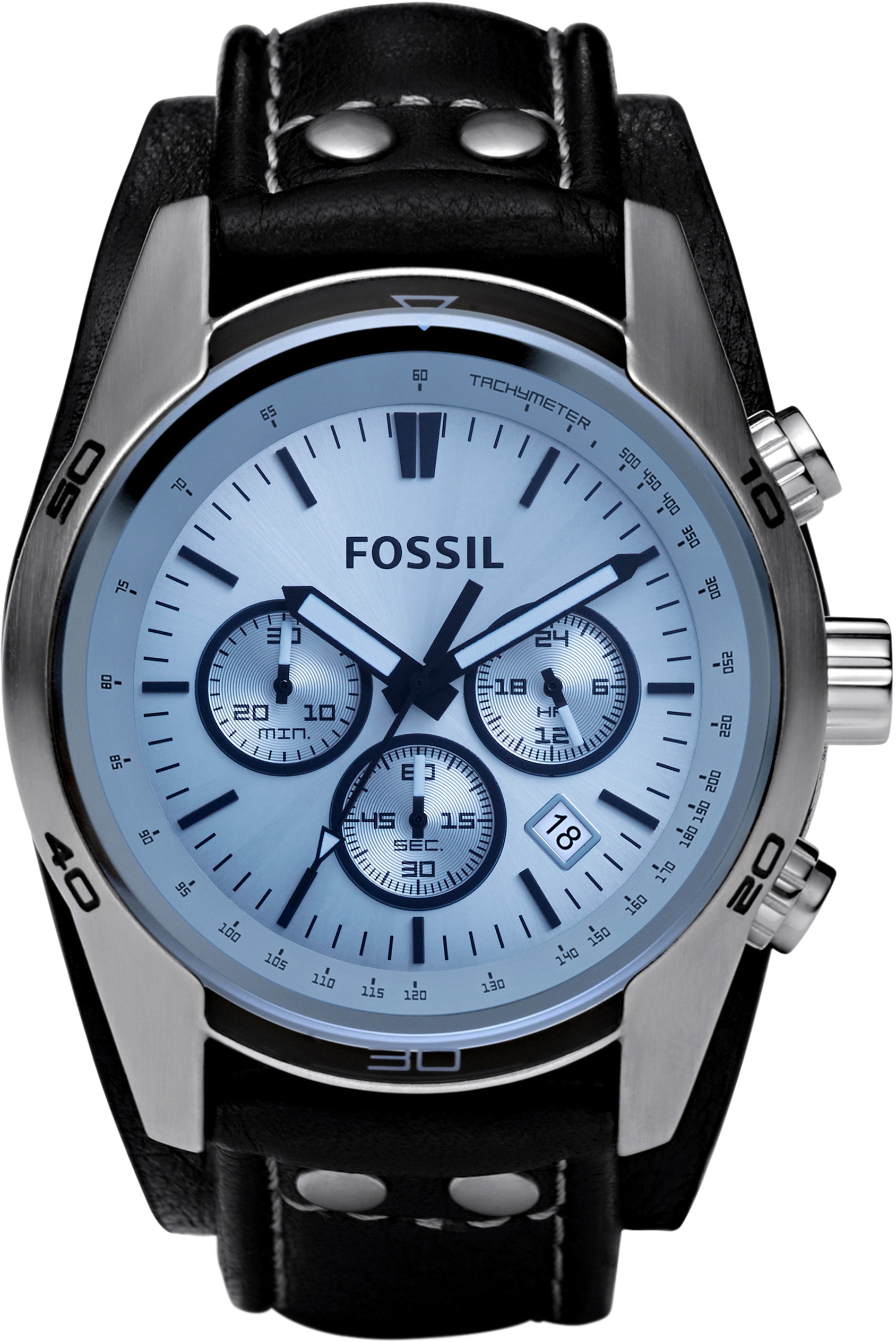 Fossil Chronograph »COACHMAN, CH2564«, Quarzuhr, Armbanduhr, Herrenuhr, Stoppfunktion, Datum, Tachymeter