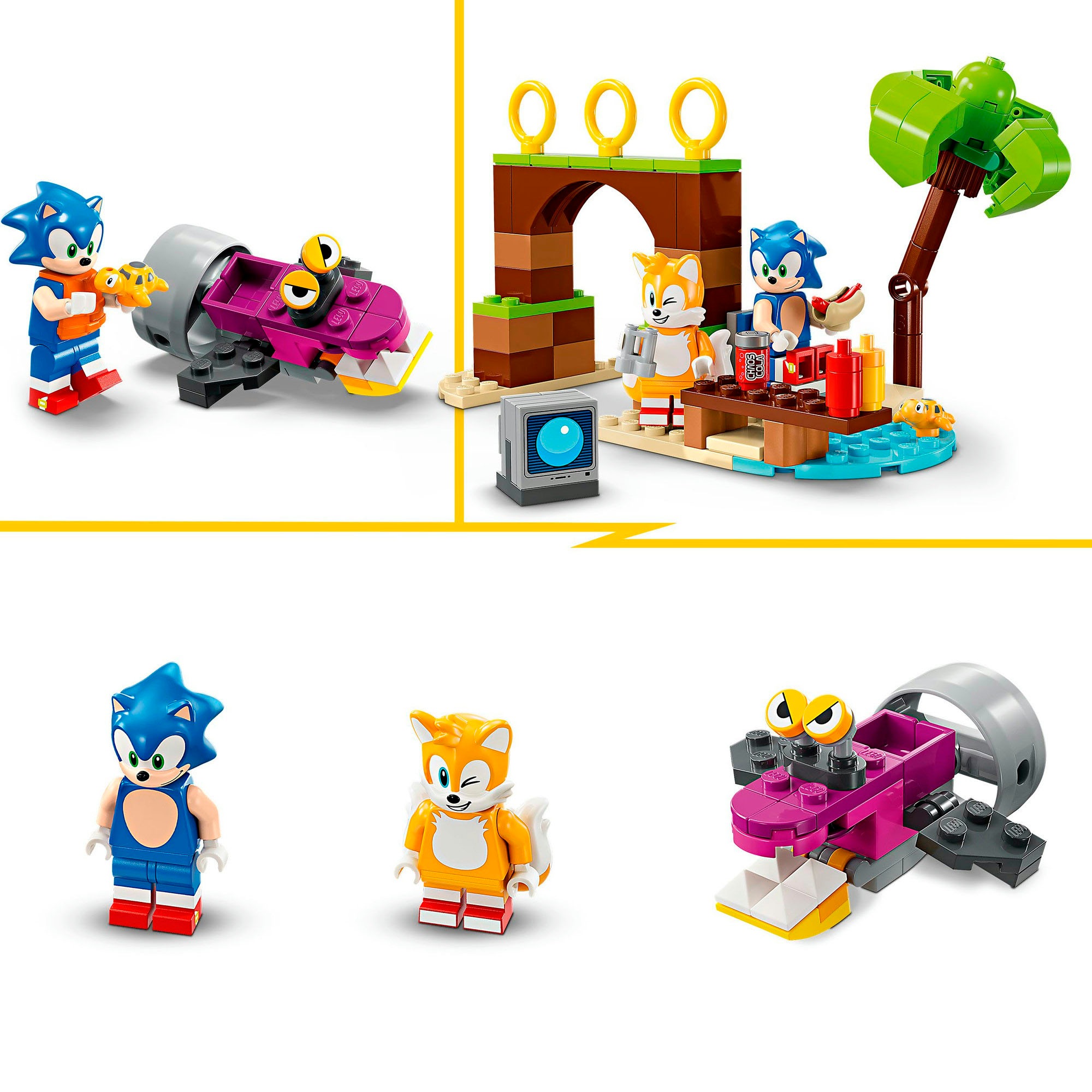 LEGO® Konstruktionsspielsteine »Tails‘ Abenteuerboot (76997), LEGO Sonic«, (393 St.), Made in Europe