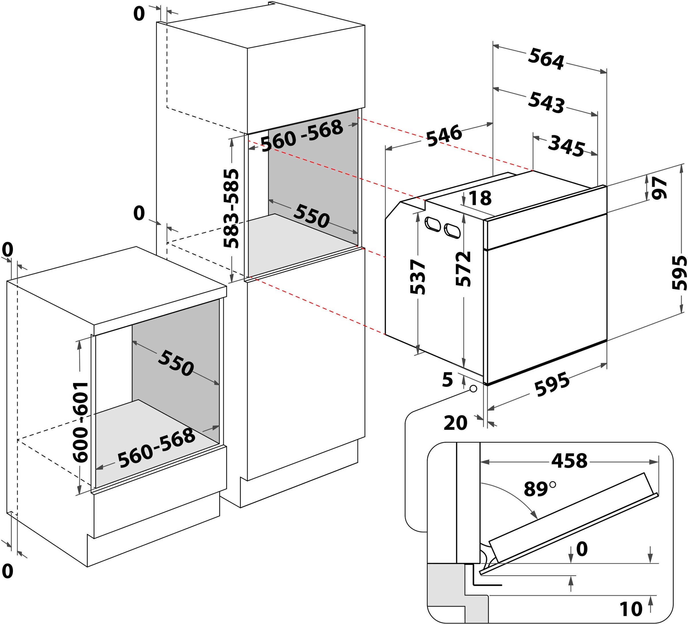 BAUKNECHT Einbaubackofen  »BIK5S DP8F2 ES«, mit 2-fach-Teleskopauszug, Pyrolyse & Hydrolyse, AirFry-Funktion