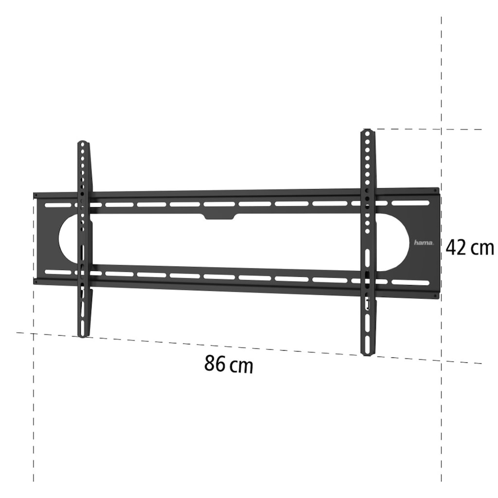 Hama TV-Wandhalterung »Fernsehhalterung Starr, 94 cm bis 229 cm (37 bis 90 Zoll)«, bis 229 cm Zoll