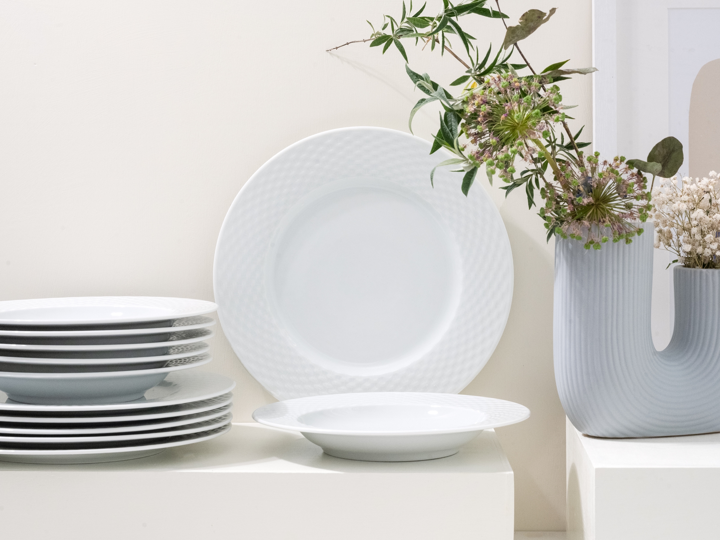 CreaTable Tafelservice »Polo, Service 12-tlg.« Teller Set, Daily Use, Zeitlos