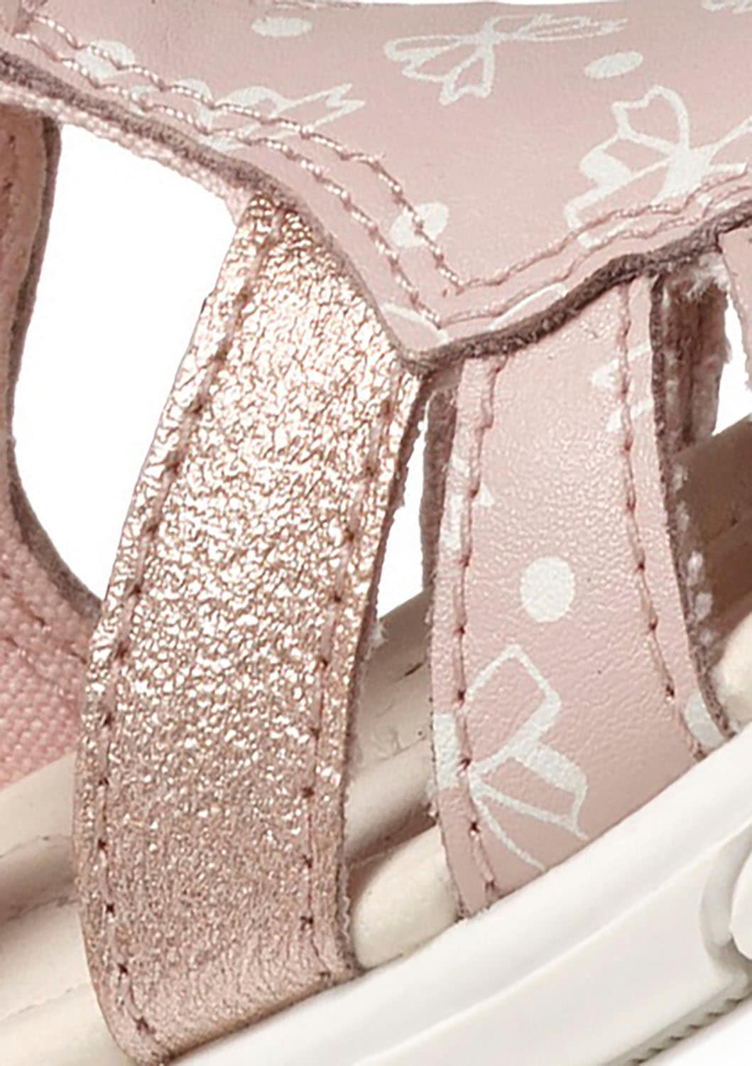 Geox Lauflernschuh »B SANDAL ZAPITO GIRL«, Glitzersandale, Klettschuh, Babyschuh im Metallic Look