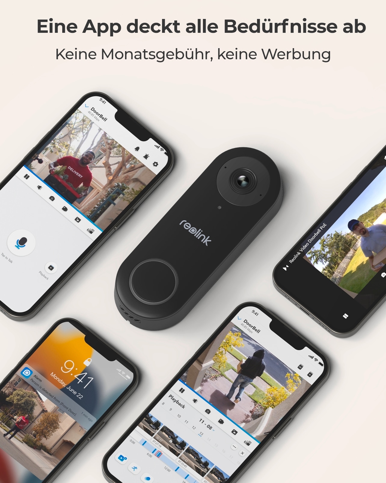 Reolink Smart Home Türklingel »D340P Doorbell«, Außenbereich