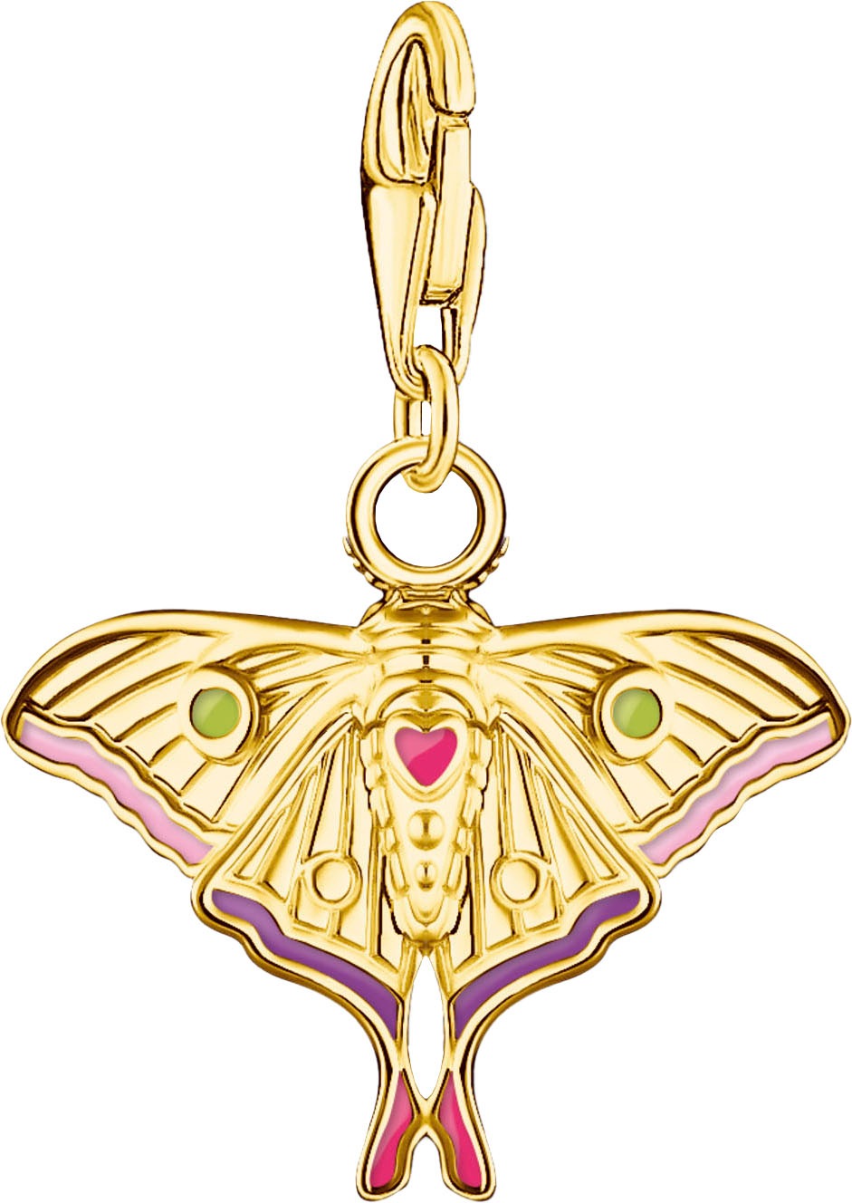 THOMAS SABO Charm-Einhänger »Charm Nachtfalter bunt, 2209-565-7, 2209-691-7«, mit Zirkonia (synth.)
