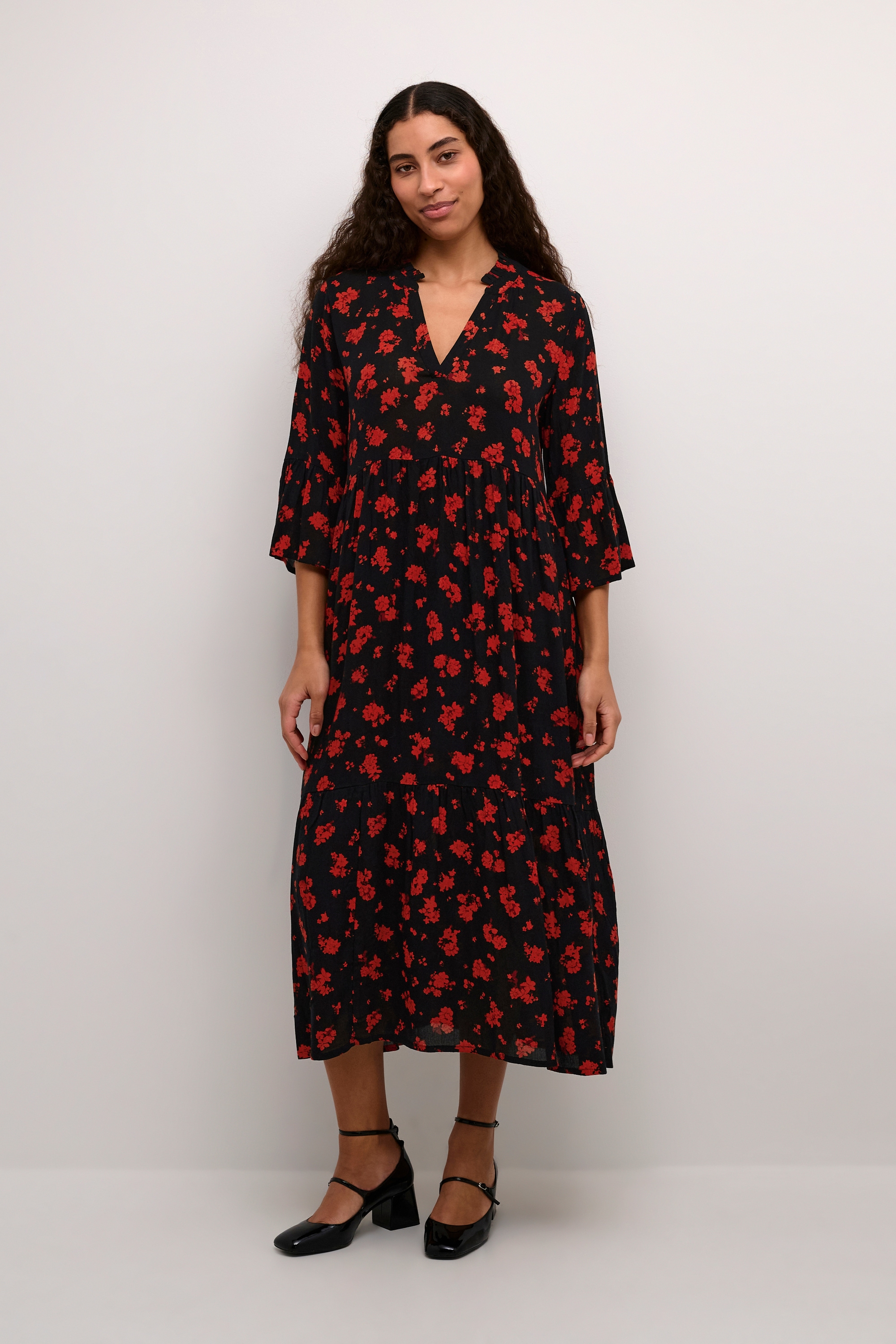 KAFFE Midikleid »Kleid KAamber«