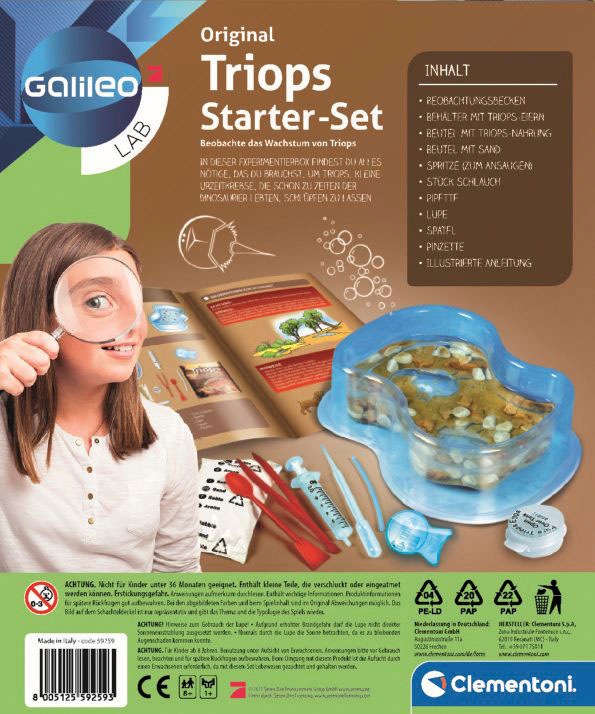 Clementoni® Experimentierkasten »Galileo, Original Triops Starter-Set«, Made in Europe