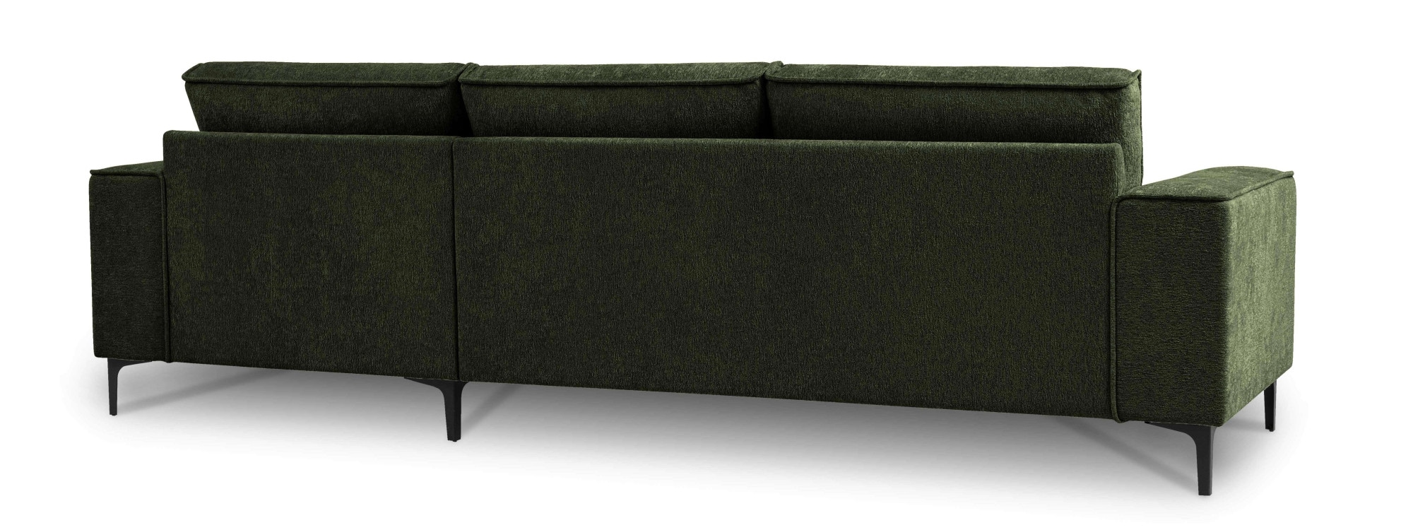 Places of Style Ecksofa »Polsterecke Oland, Struktur, Flachgewebe, Luxus-Microfaser, Boucle«, L-Form, 280 cm, Wellenunterfederung, Skandi-Design, Metallfüße
